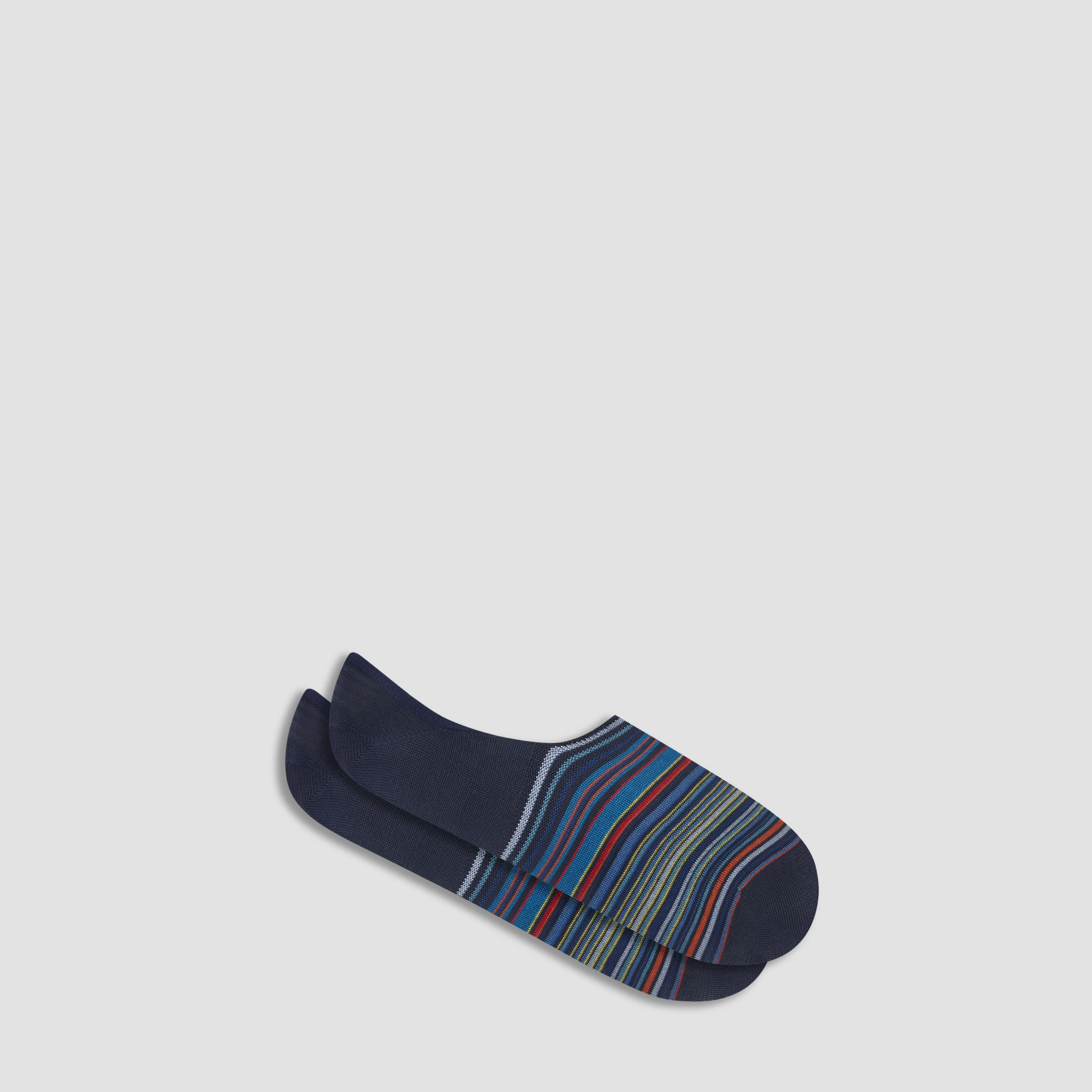 Striped No-Show Socks sold by Bugatchi