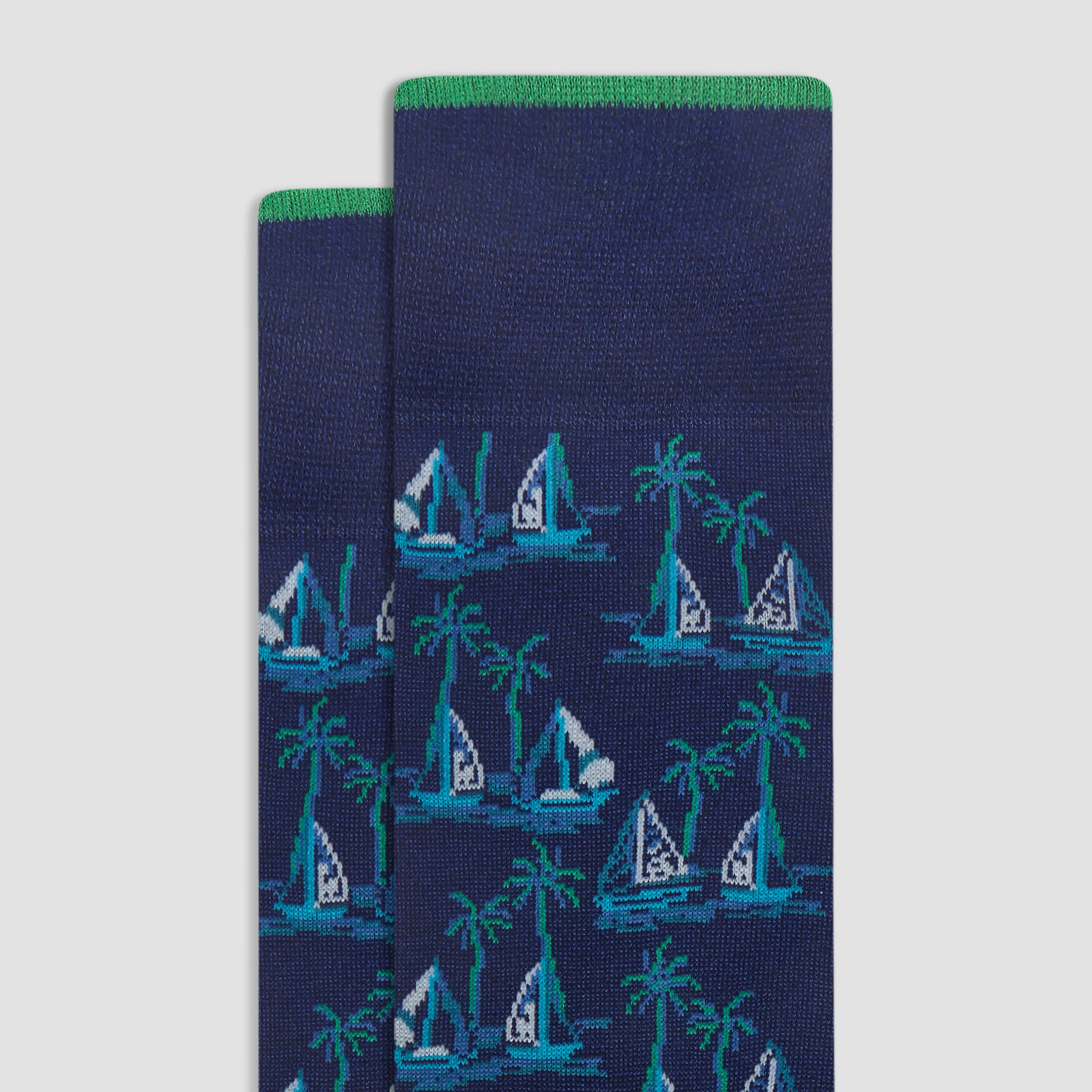 Sailboat Mid-Calf Socks sold by Bugatchi product image thumbnail 2
