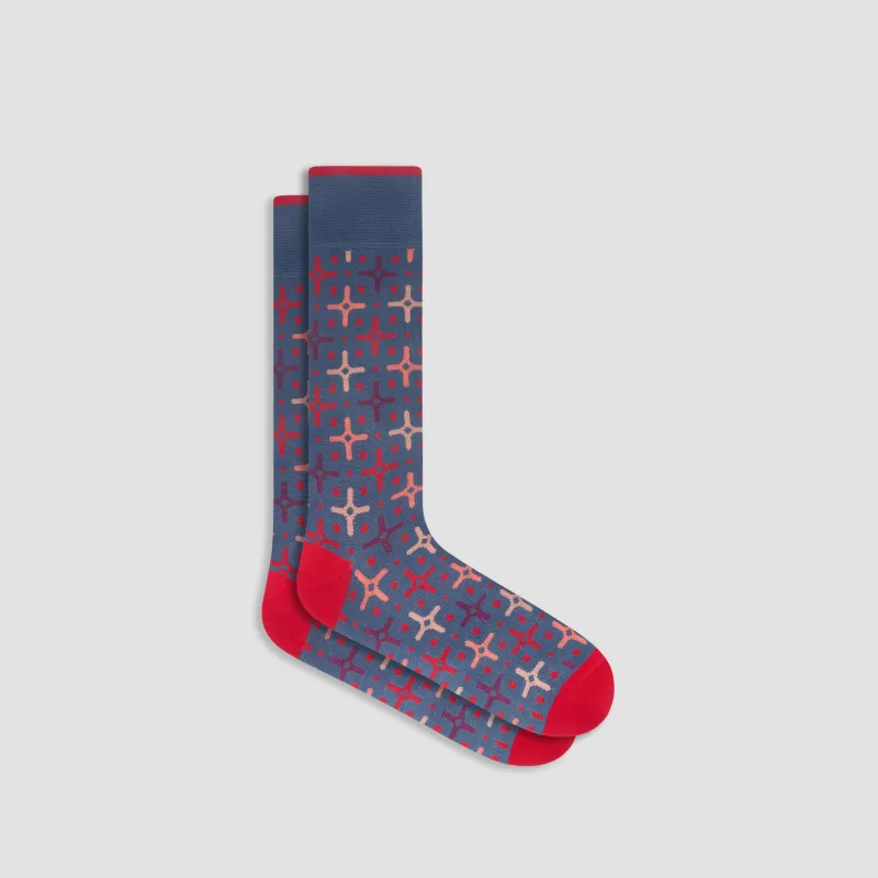 Geometric Mid-Calf Socks sold by Bugatchi