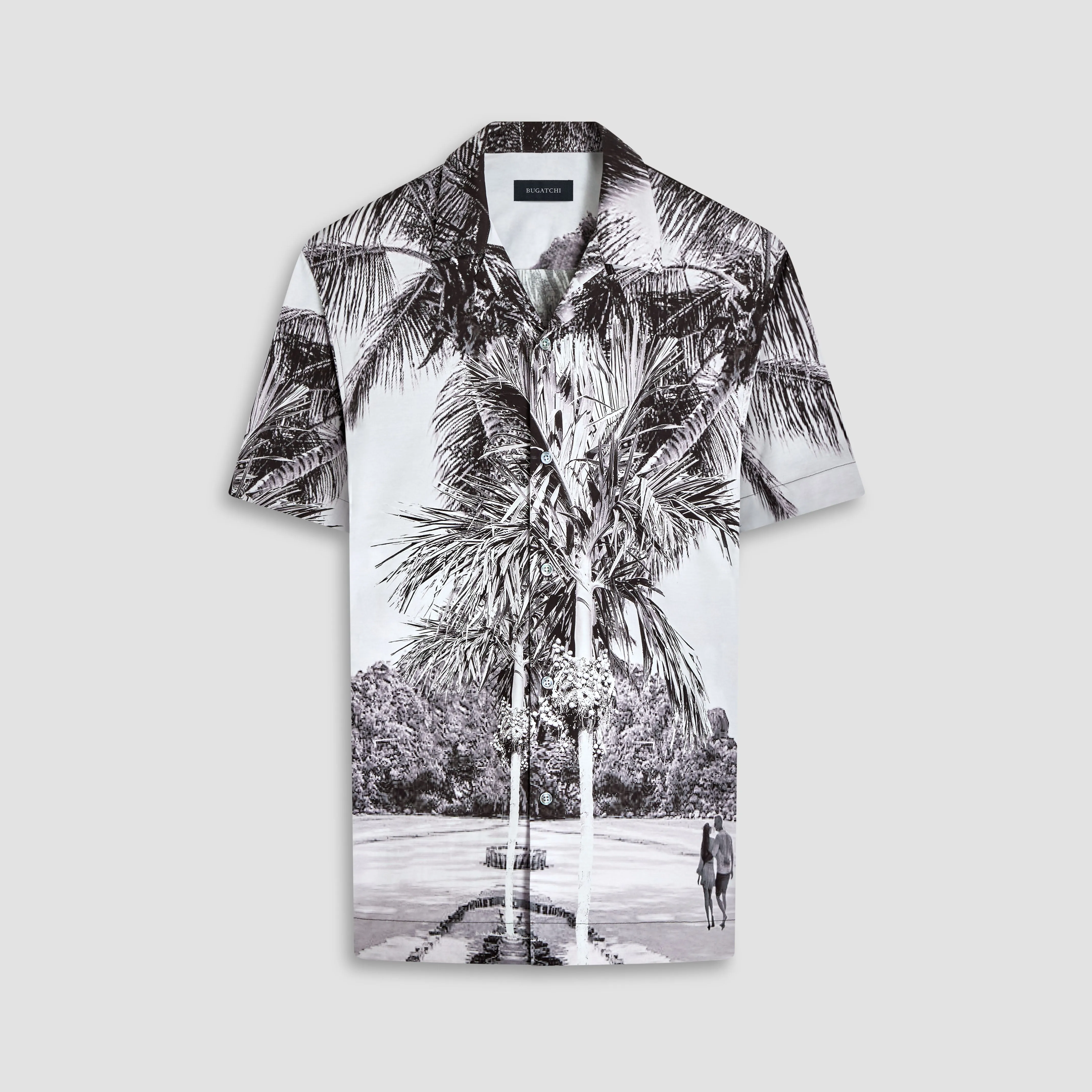 Cole Tropical Photoprint OoohCotton Camp Shirt sold by Bugatchi
