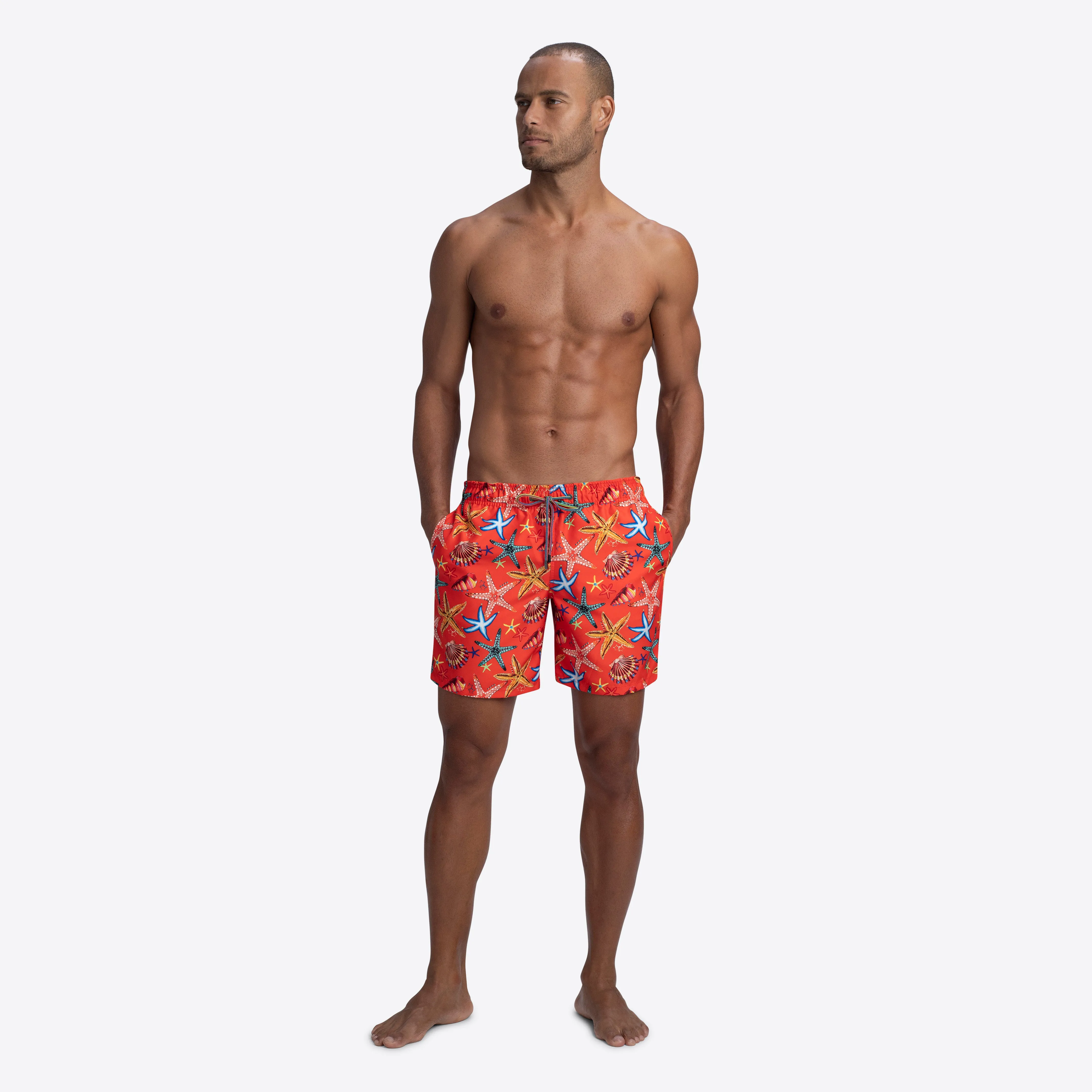 COSMO Seashell Print Swim Trunks sold by Bugatchi product image thumbnail 5