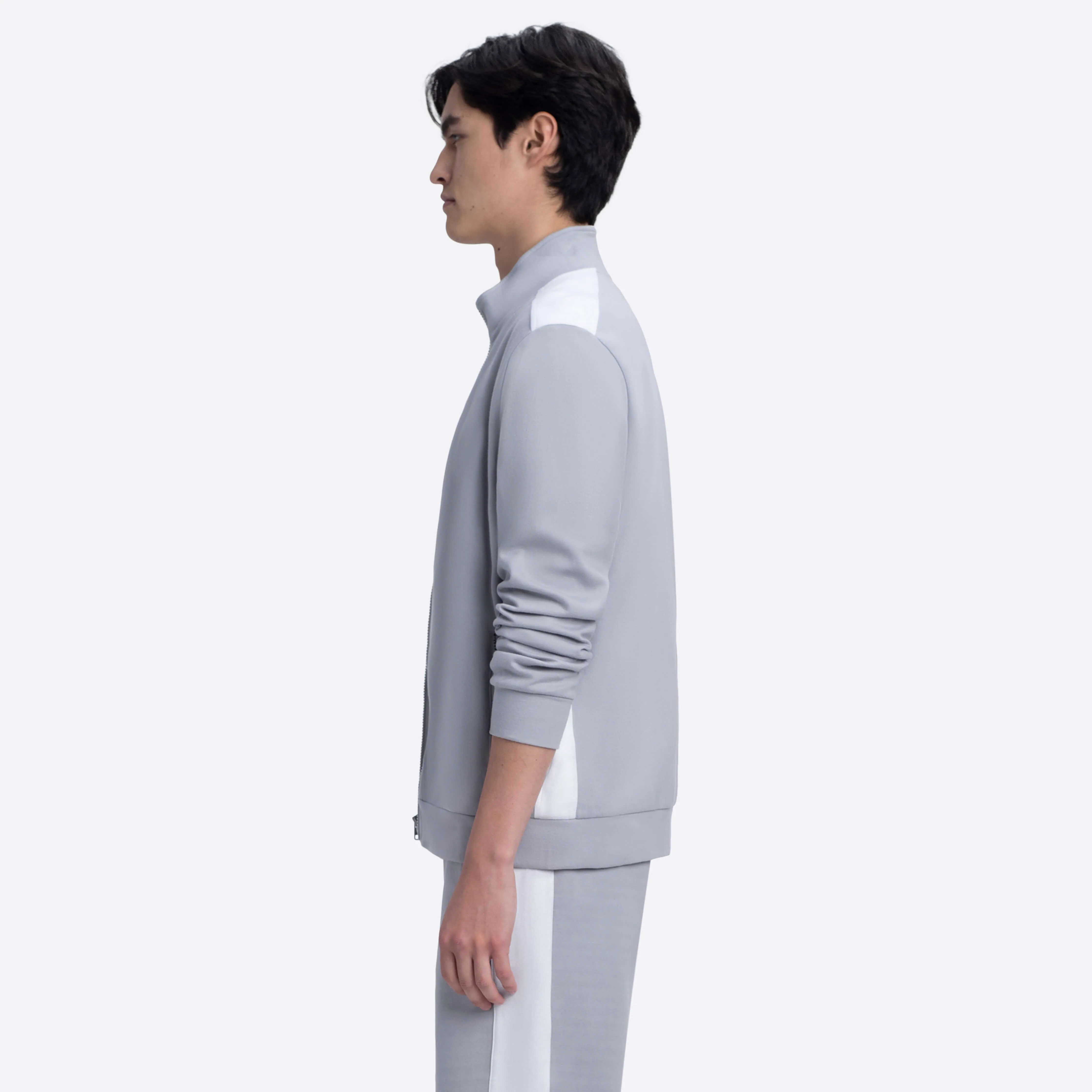 Full Zip Mock Neck Sweatshirt sold by Bugatchi product image thumbnail 3