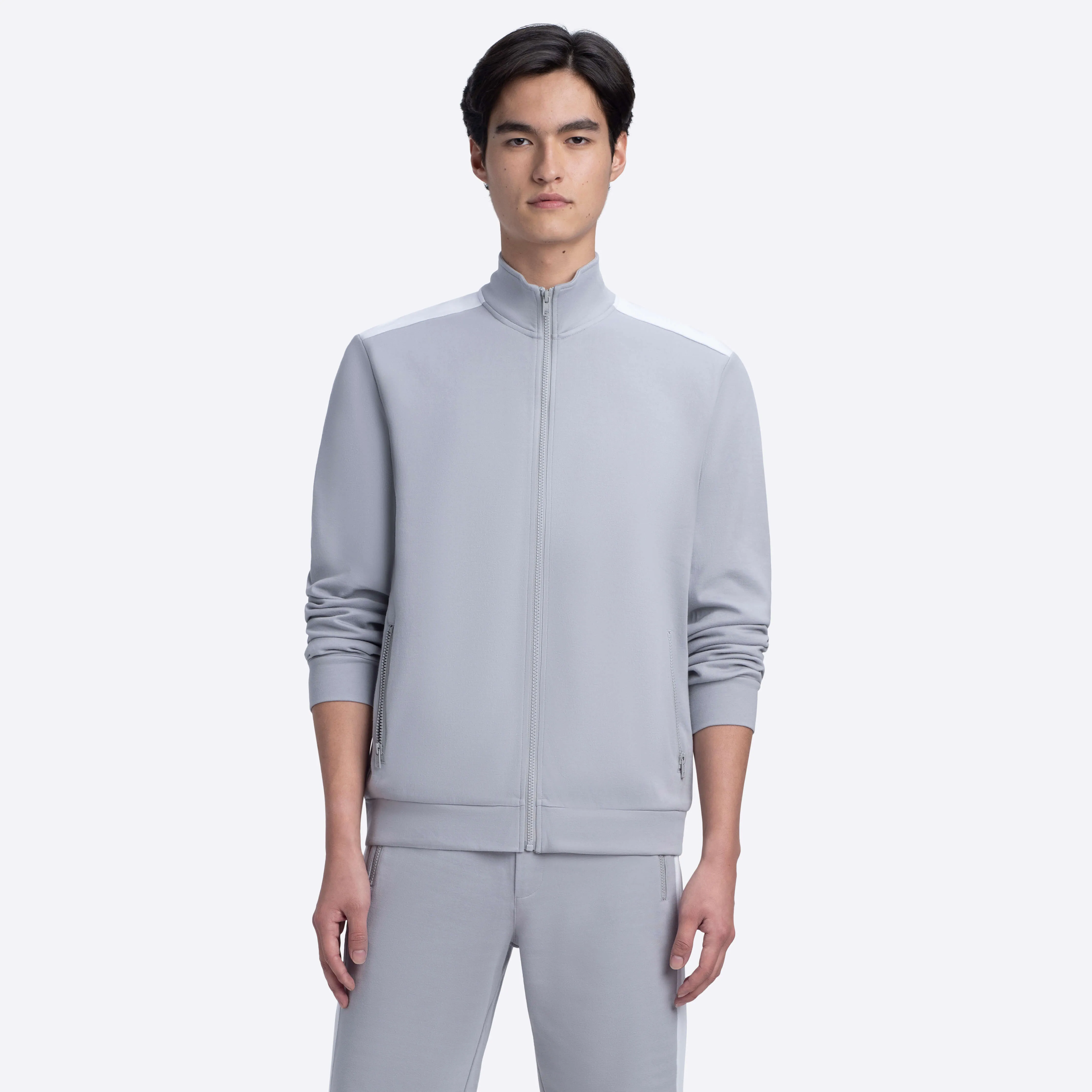 Full Zip Mock Neck Sweatshirt sold by Bugatchi product image thumbnail 2