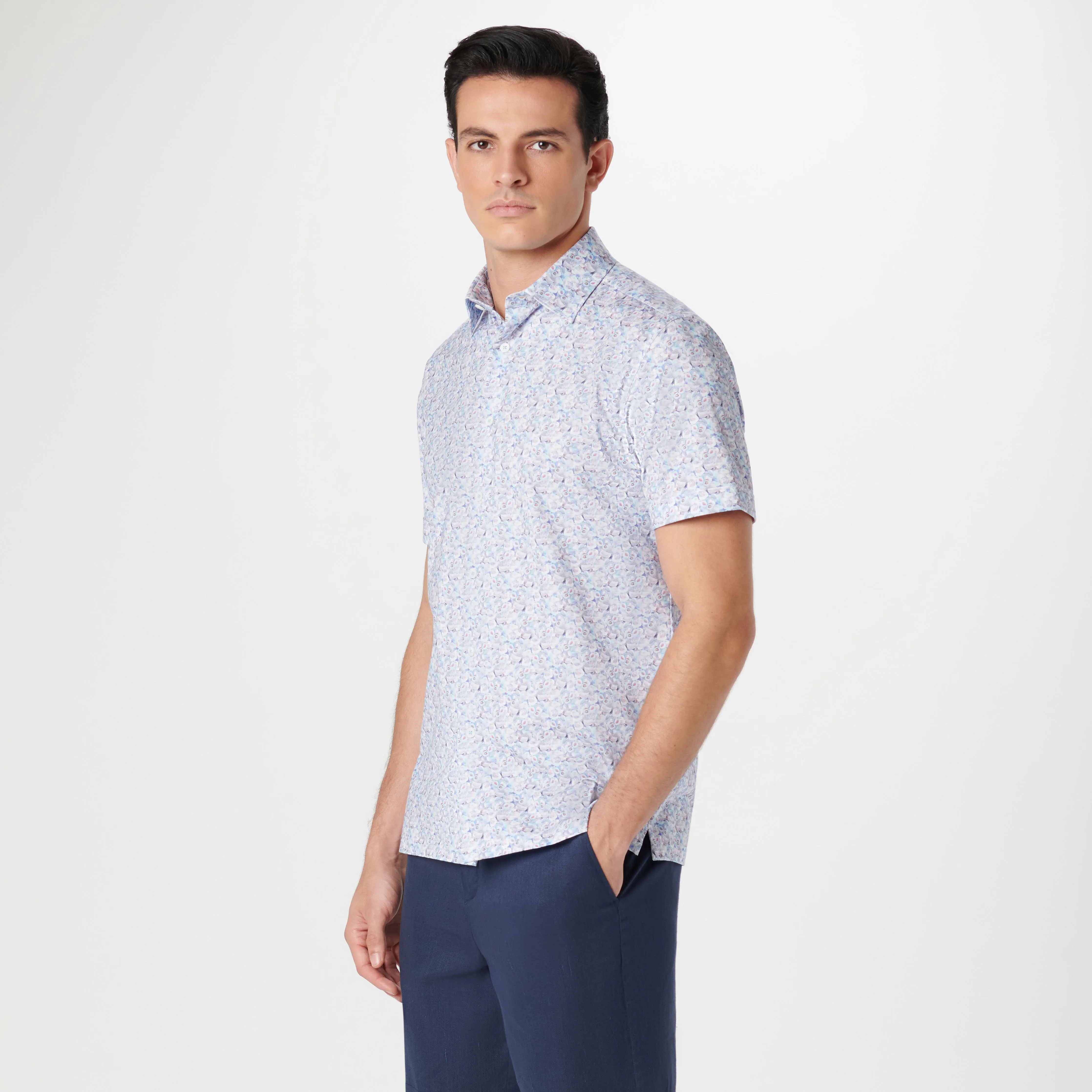 Milo Fruit Print OoohCotton Short Sleeve Shirt sold by Bugatchi product image thumbnail 3
