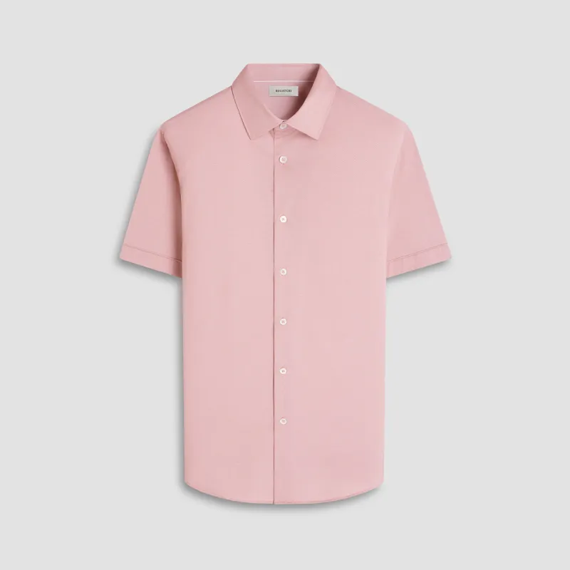 Myron Double-Sided Herringbone & Solid OoohCotton Short-Sleeve Shirt sold by Bugatchi