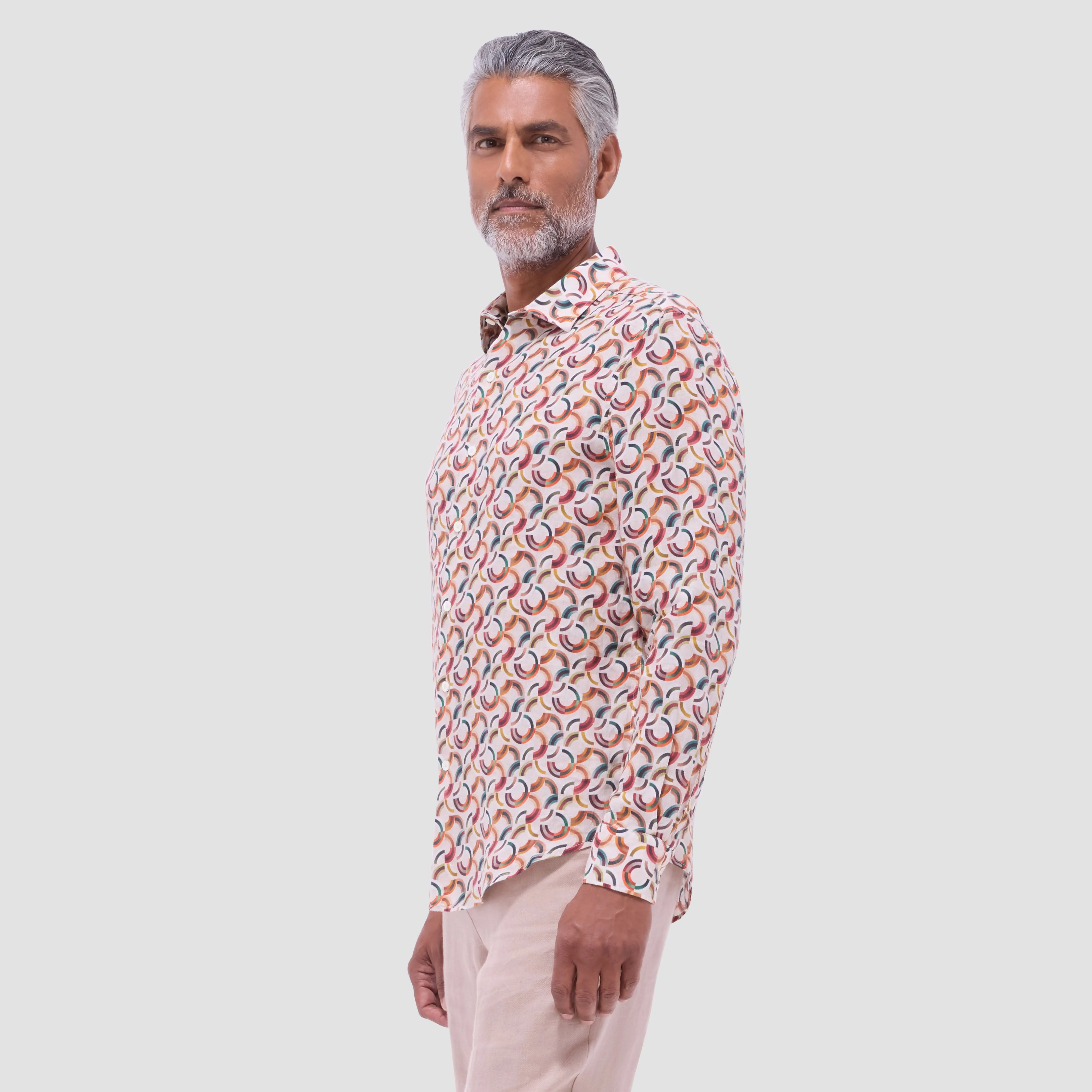Julian Geometric Shirt sold by Bugatchi product image thumbnail 3