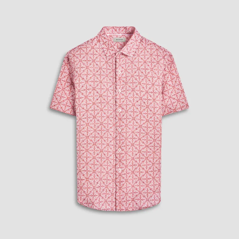 Orson Floral Geometric Short-Sleeve Shirt sold by Bugatchi