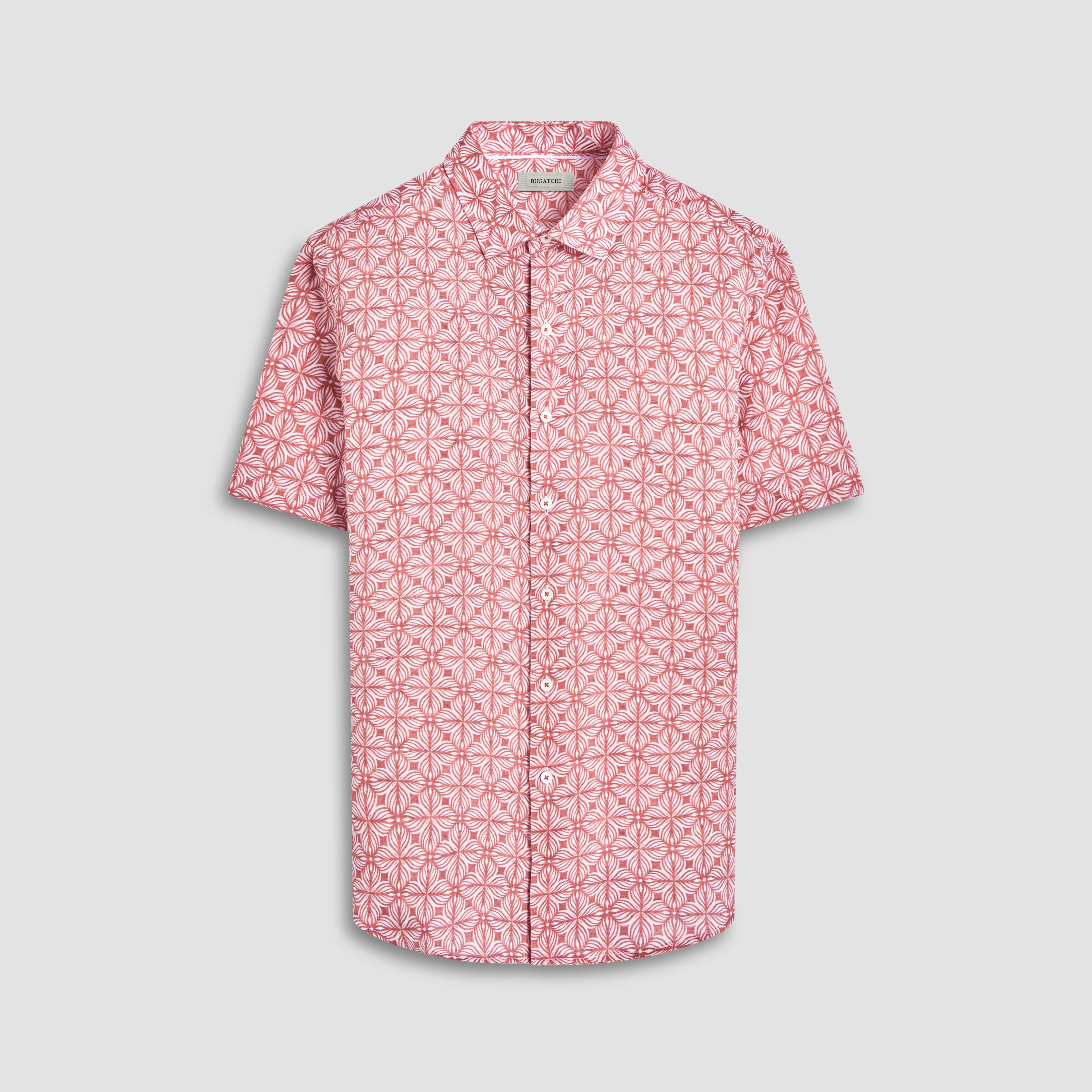 Orson Floral Geometric Short-Sleeve Shirt sold by Bugatchi
