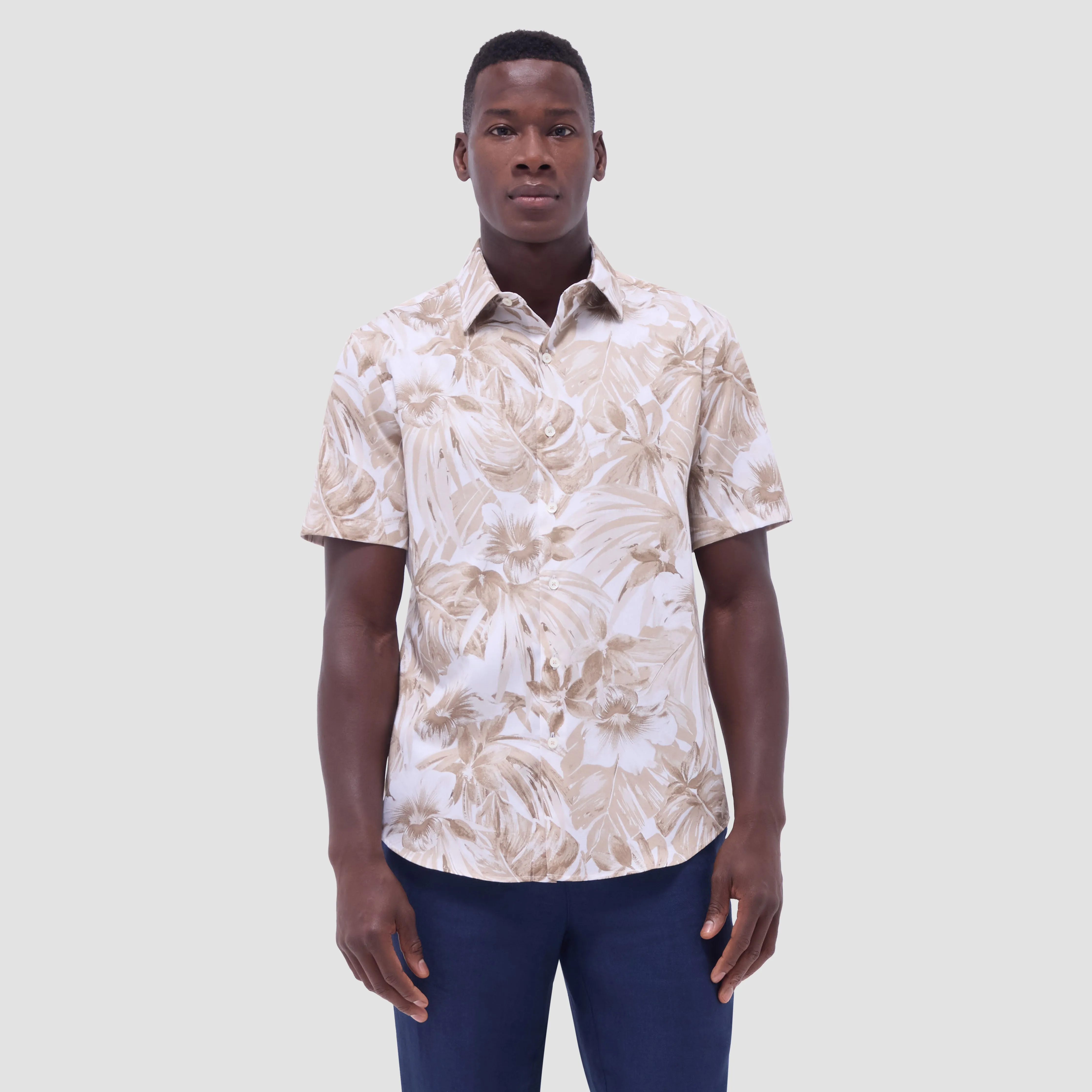 Orson Floral Short-Sleeve Shirt sold by Bugatchi product image thumbnail 2