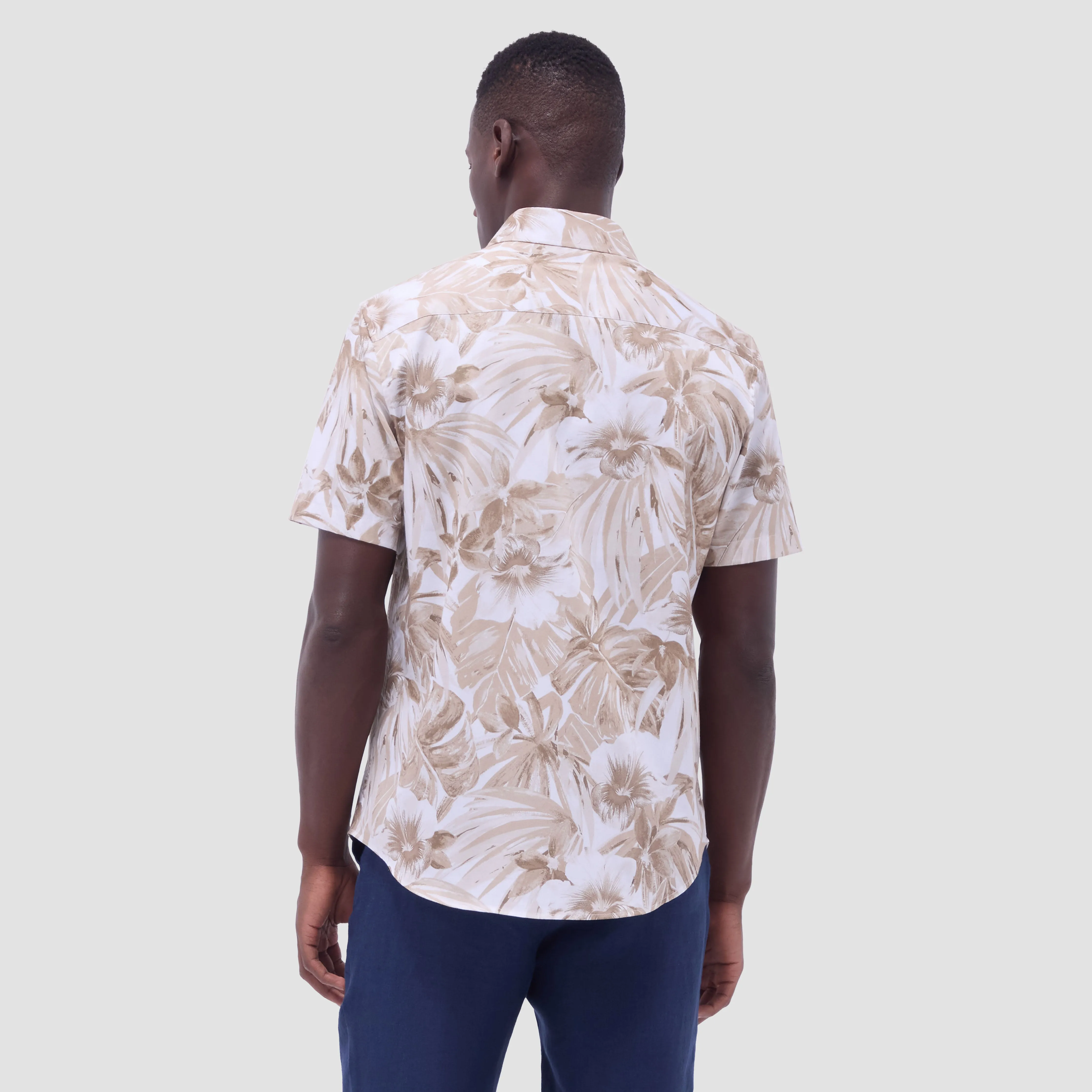Orson Floral Short-Sleeve Shirt sold by Bugatchi product image thumbnail 4