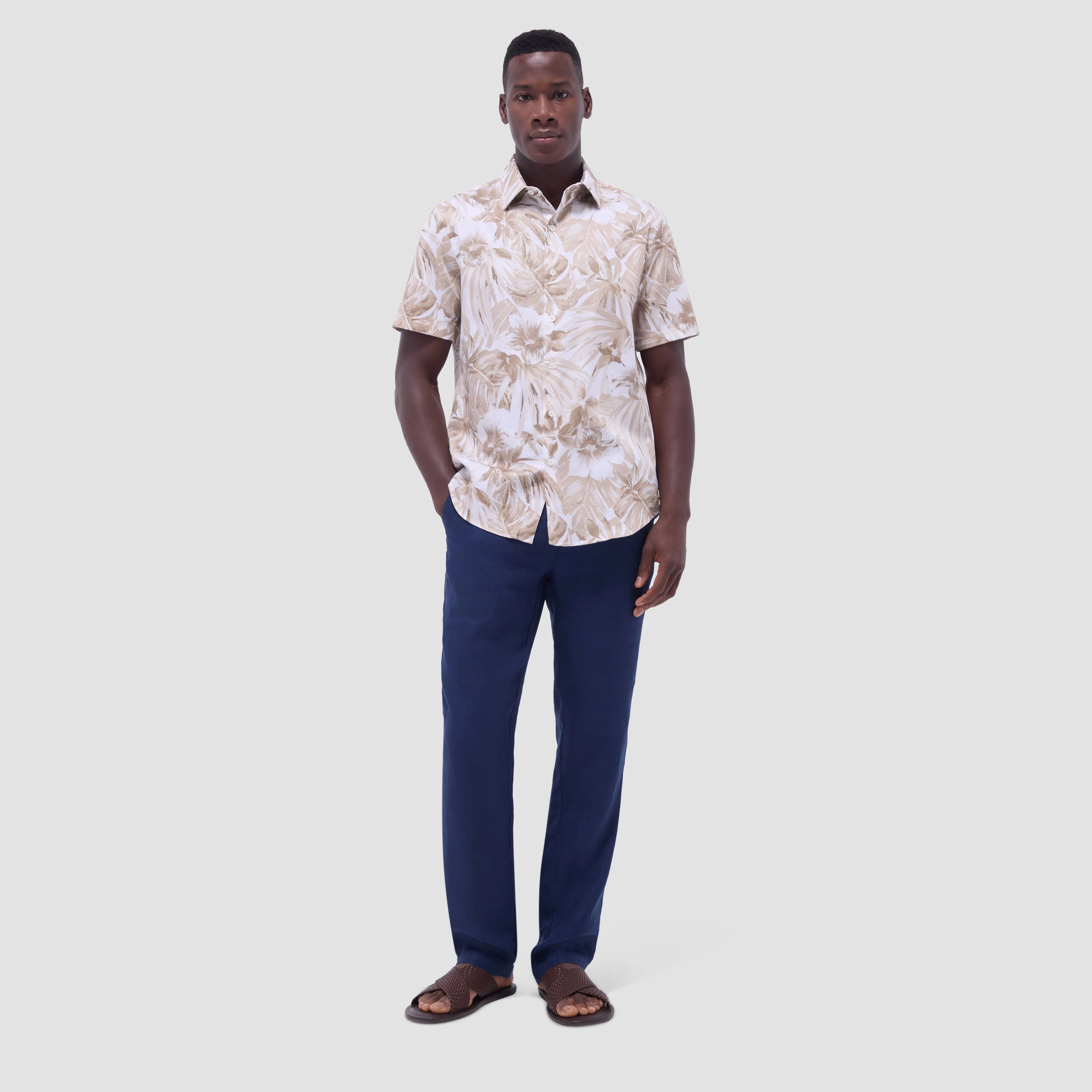 Orson Floral Short-Sleeve Shirt sold by Bugatchi product image thumbnail 5