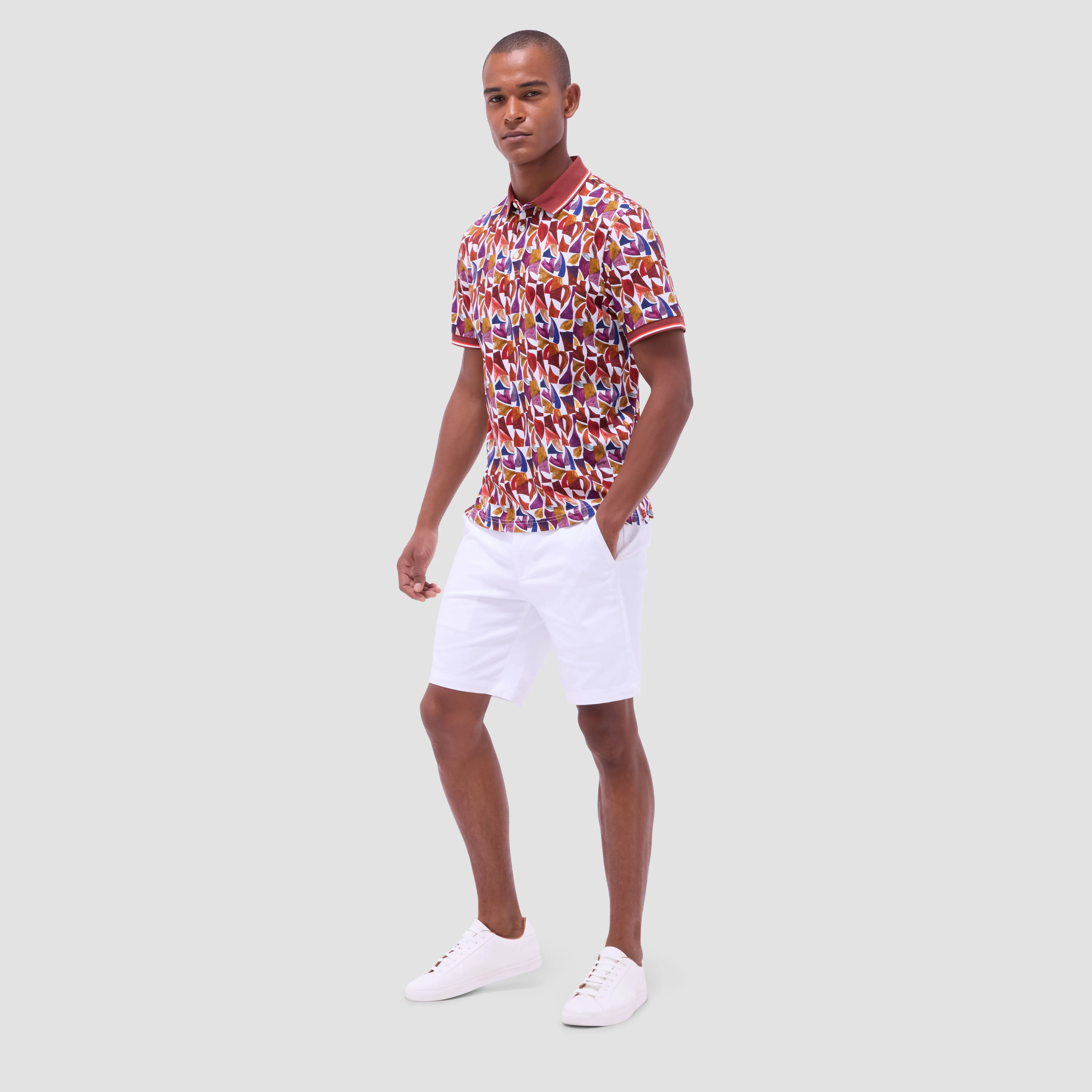Abstract Polo Shirt sold by Bugatchi product image thumbnail 5