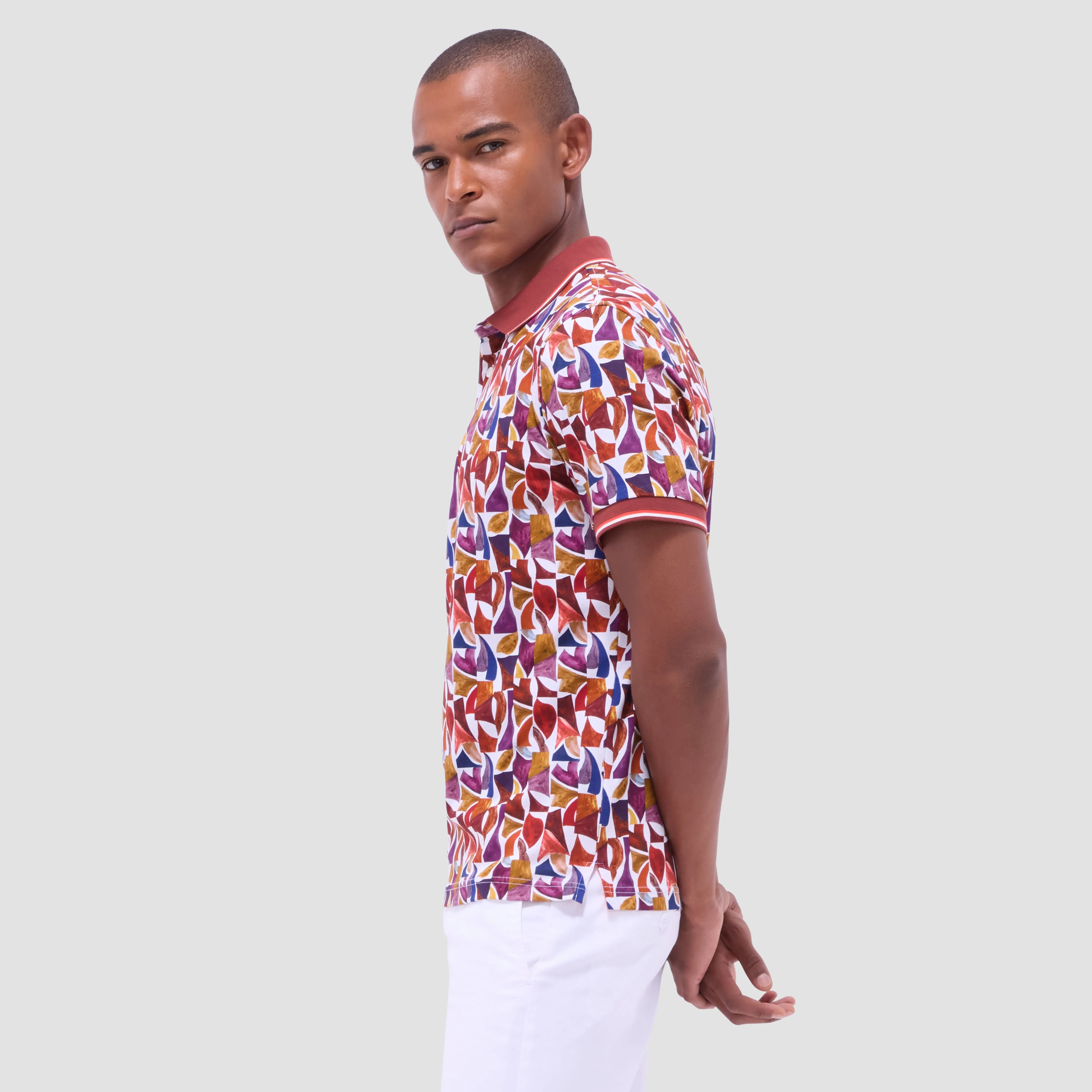 Abstract Polo Shirt sold by Bugatchi product image thumbnail 3