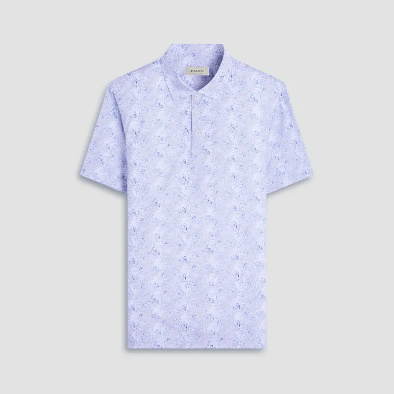 Victor Leaf Print OoohCotton Polo Shirt sold by Bugatchi
