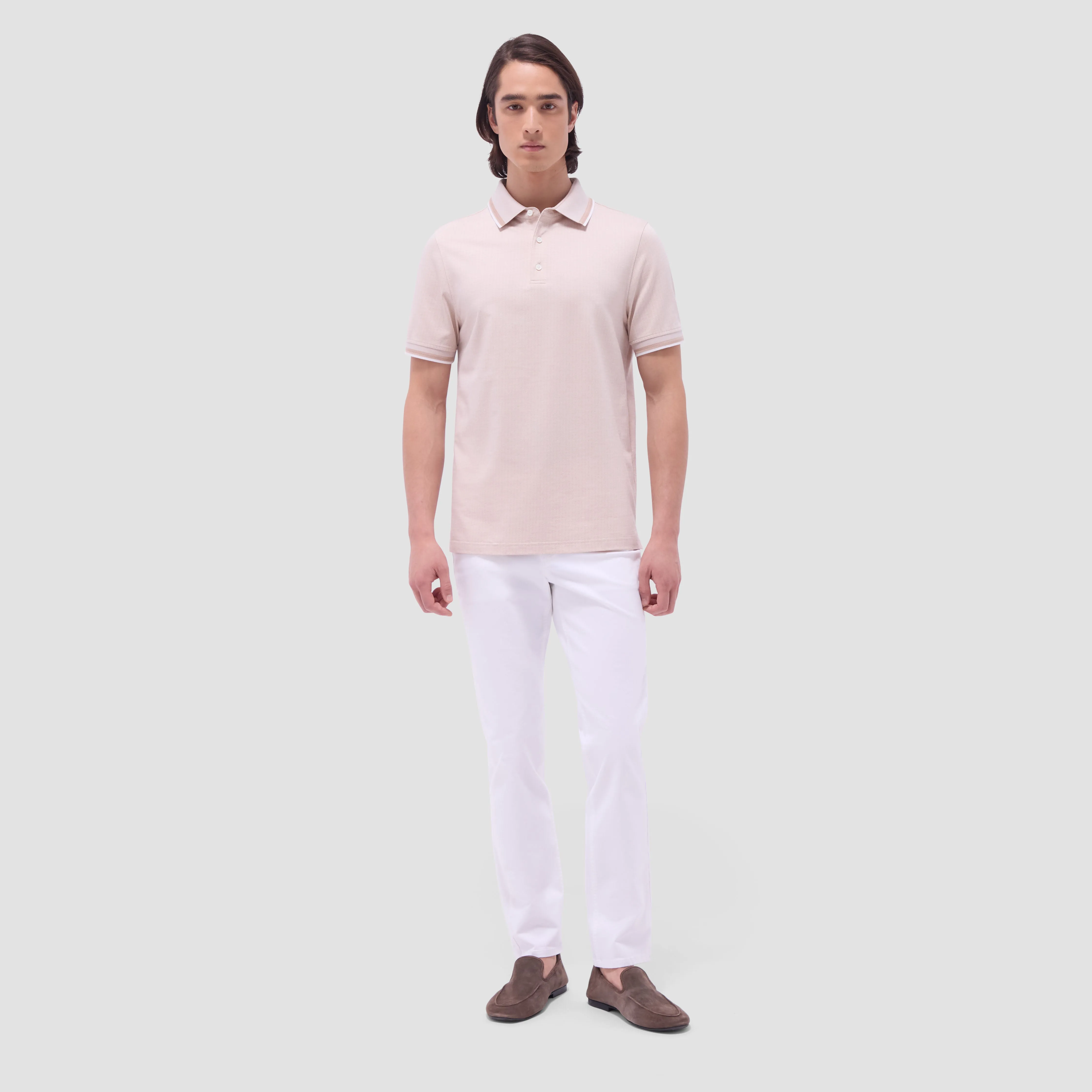 Speckled Bird's Eye Polo Shirt sold by Bugatchi product image thumbnail 5