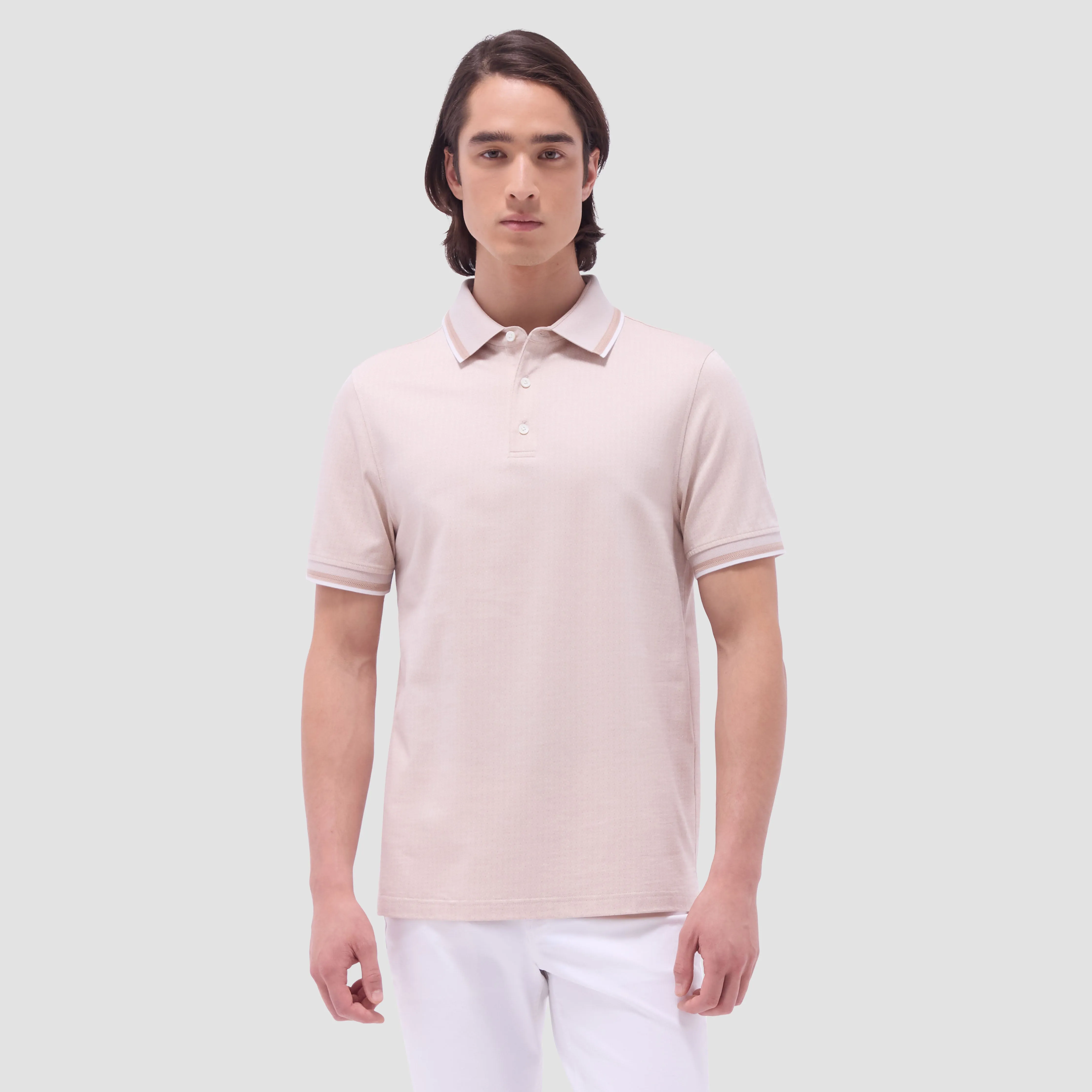 Speckled Bird's Eye Polo Shirt sold by Bugatchi product image thumbnail 2