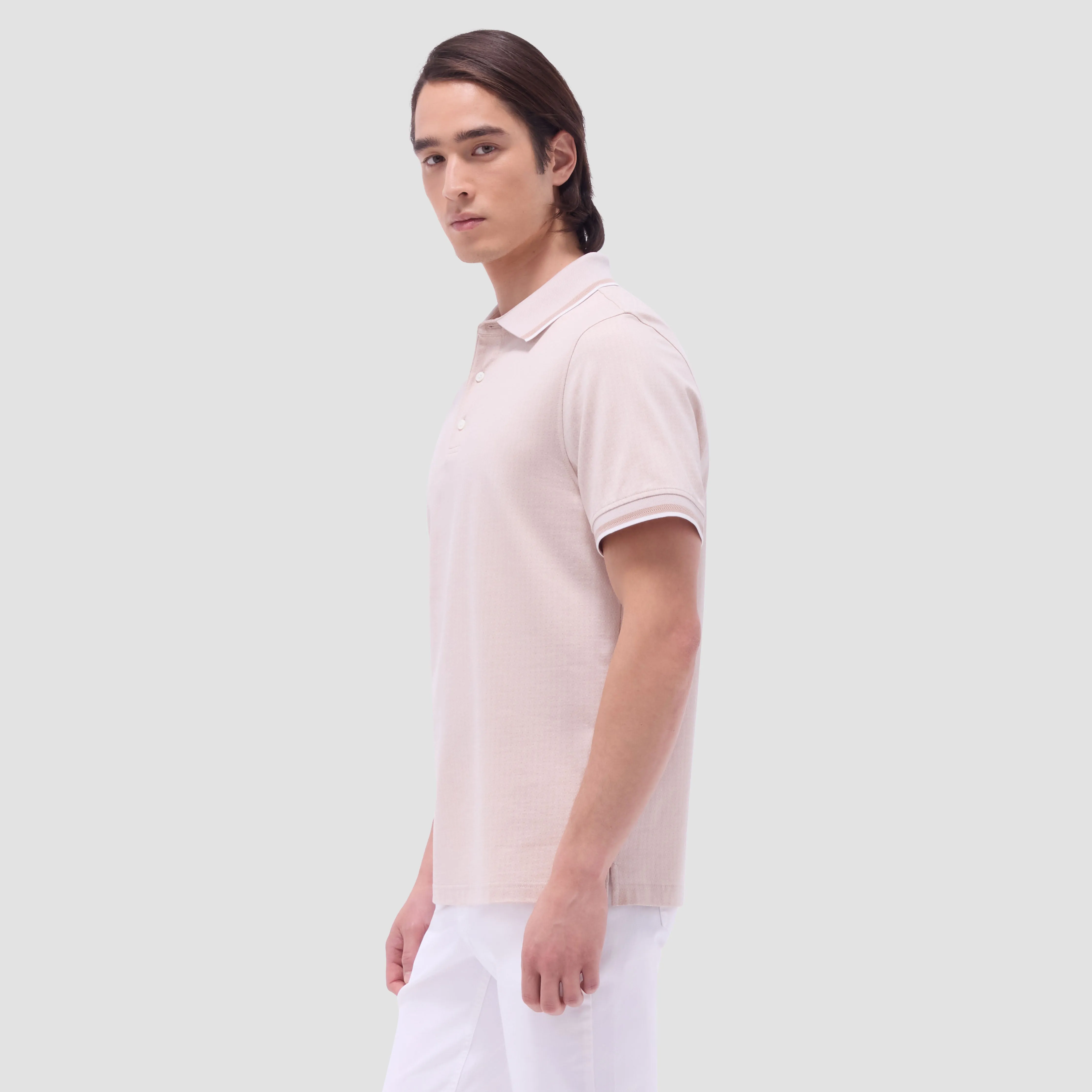 Speckled Bird's Eye Polo Shirt sold by Bugatchi product image thumbnail 3