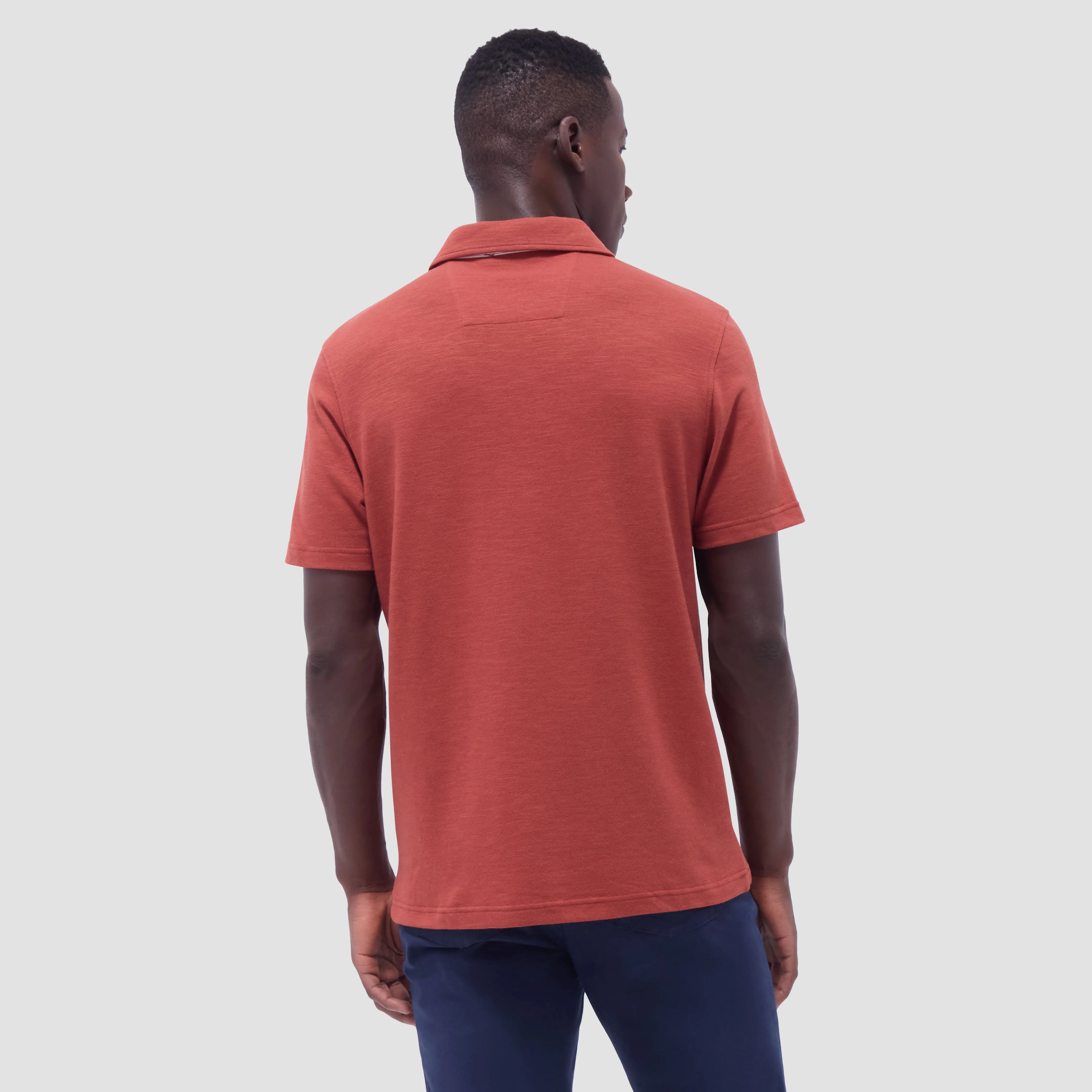 Performance Heather Quarter-Zip Polo Shirt sold by Bugatchi product image thumbnail 4