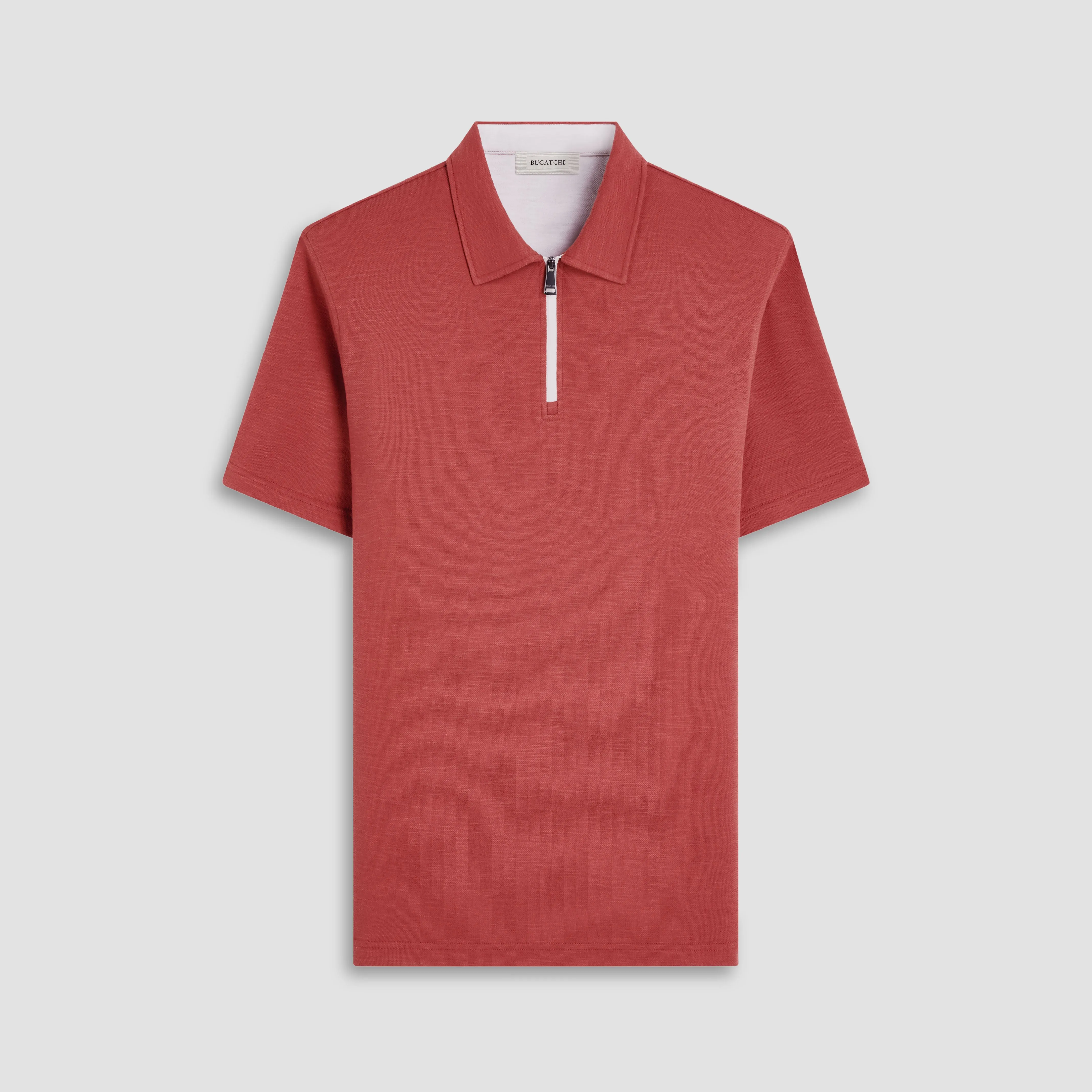 Performance Heather Quarter-Zip Polo Shirt sold by Bugatchi