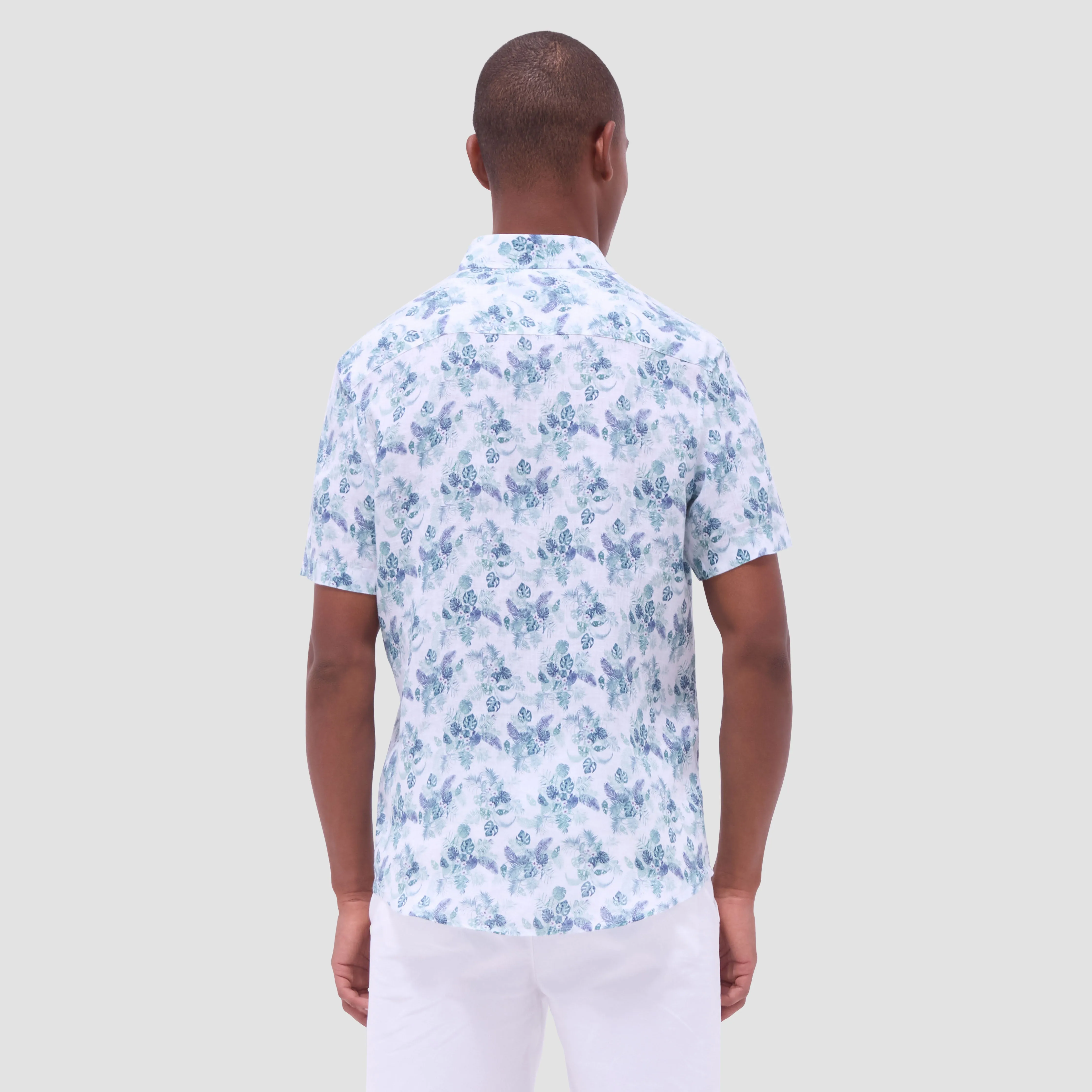 Orson Floral Short-Sleeve Shirt sold by Bugatchi product image thumbnail 4
