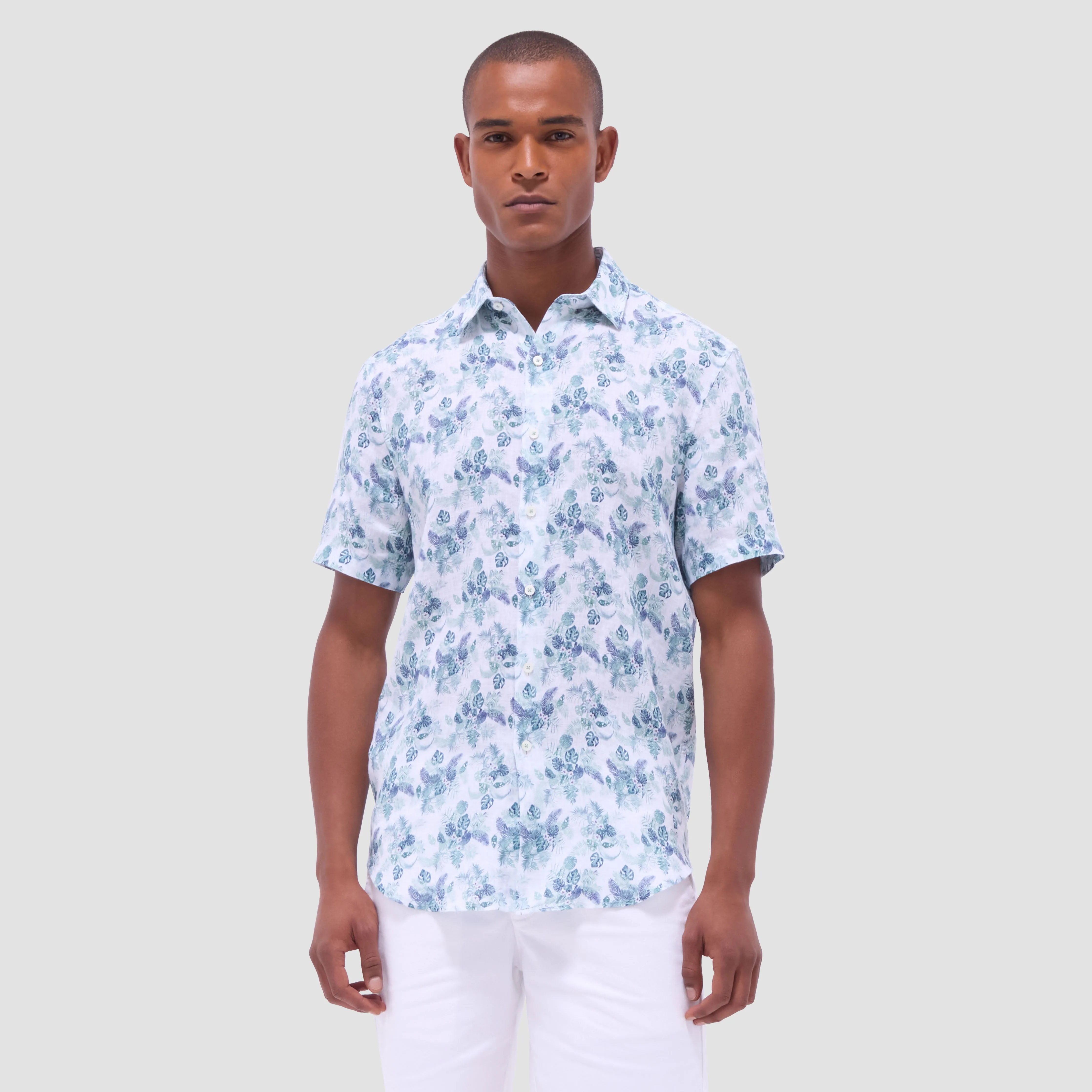 Orson Floral Short-Sleeve Shirt sold by Bugatchi product image thumbnail 2