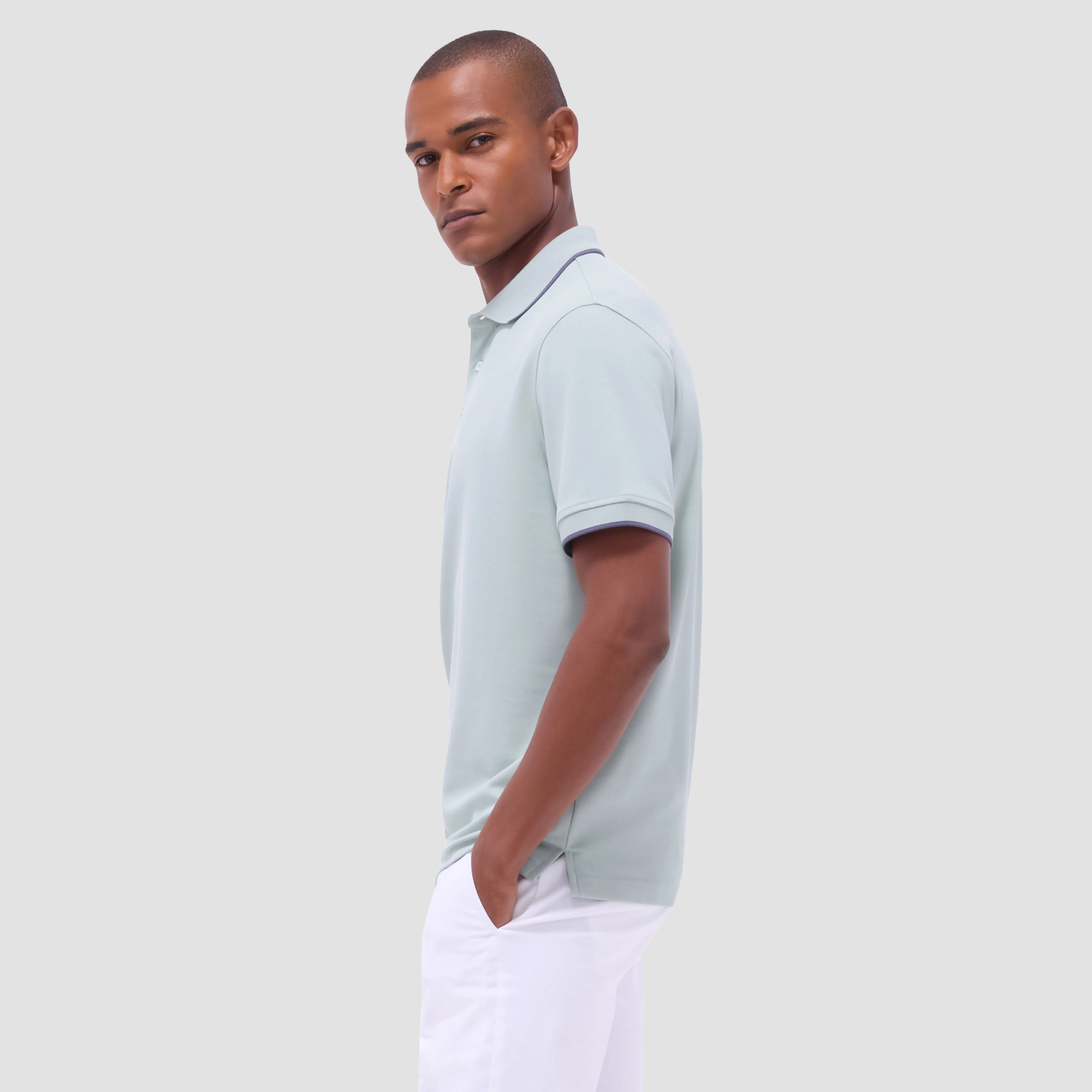Pique Polo Shirt sold by Bugatchi product image thumbnail 3
