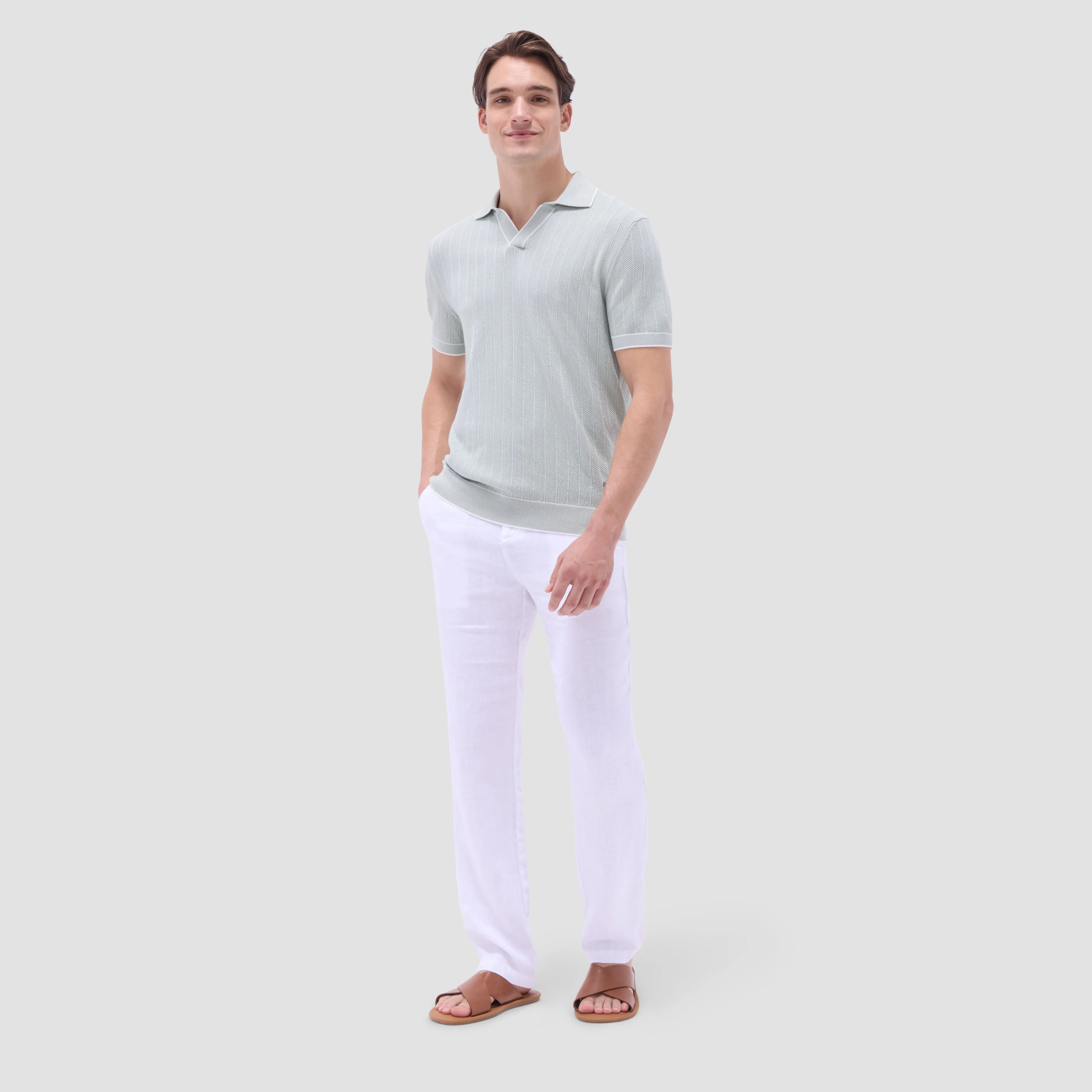 Wide Rib Short Sleeve Johnny Sweater sold by Bugatchi product image thumbnail 5