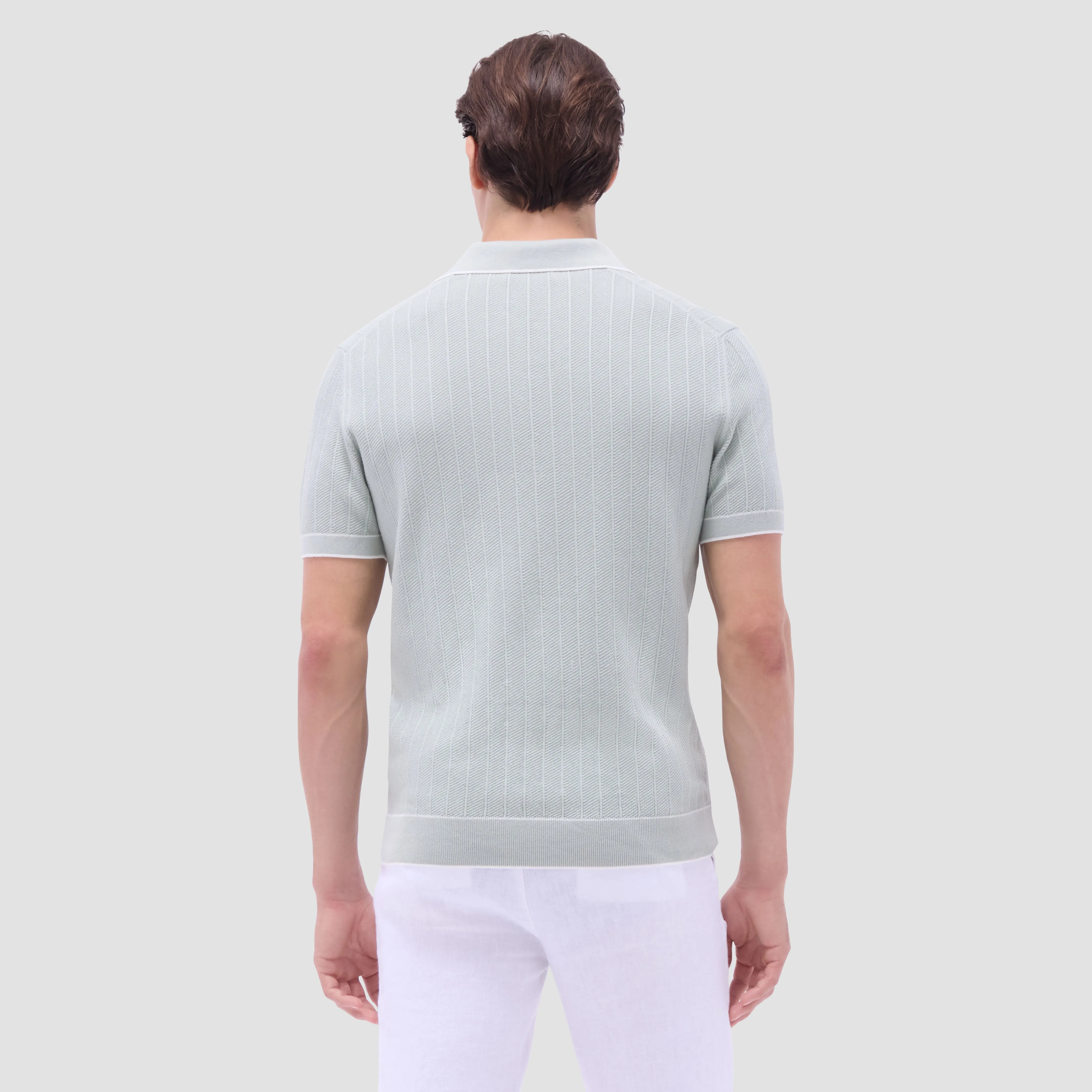 Wide Rib Short Sleeve Johnny Sweater sold by Bugatchi product image thumbnail 4