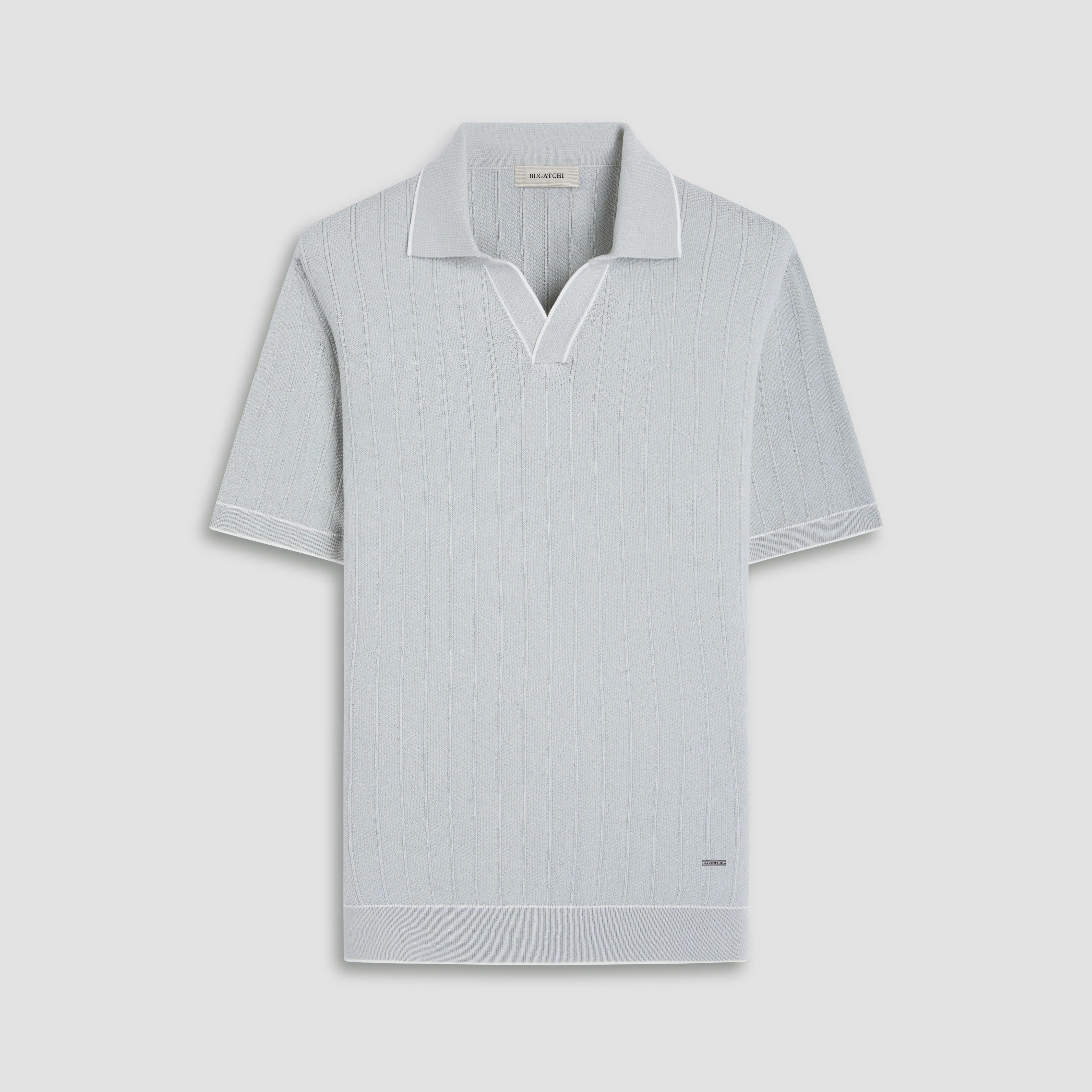 Wide Rib Short Sleeve Johnny Sweater sold by Bugatchi