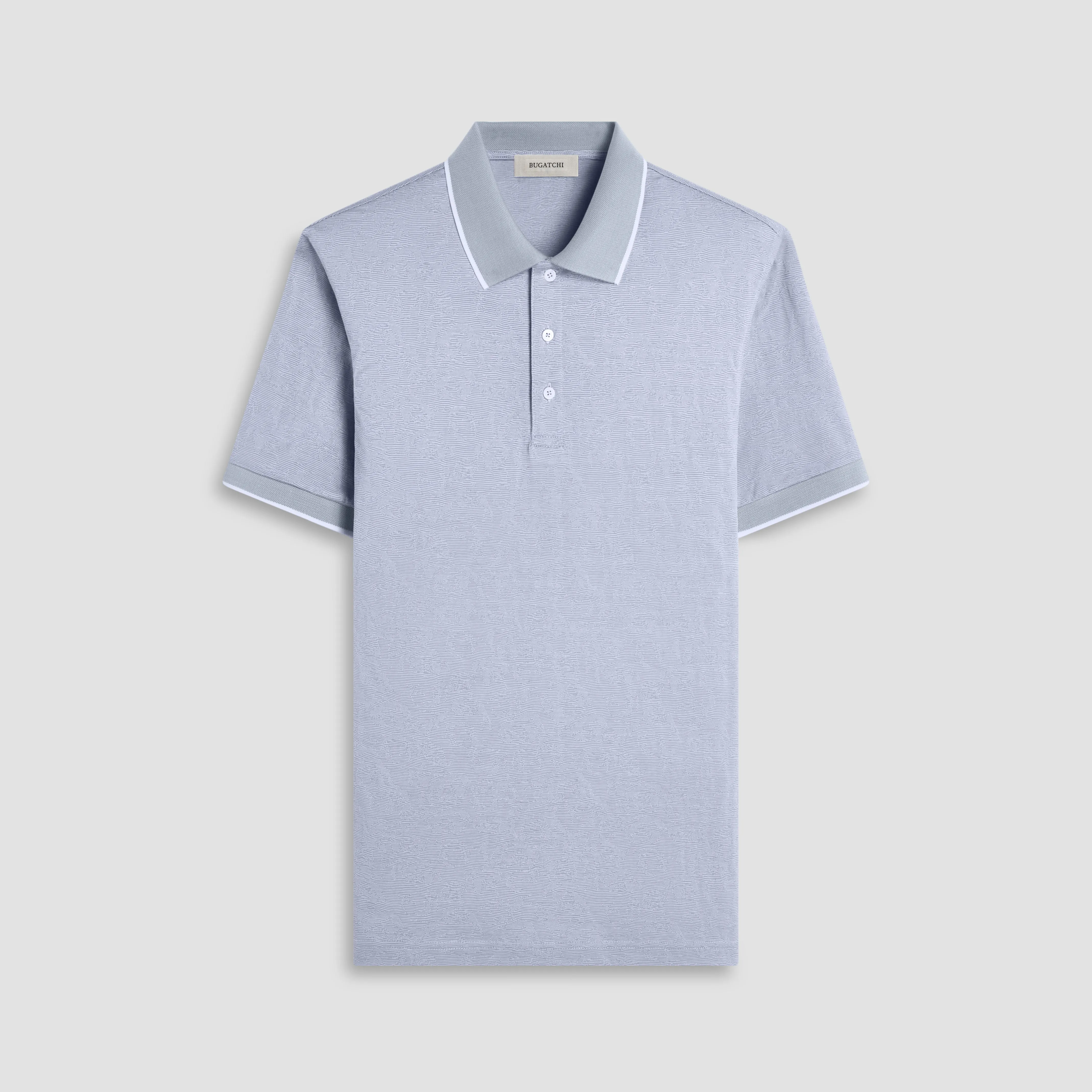 Textured Jacquard Polo Shirt sold by Bugatchi