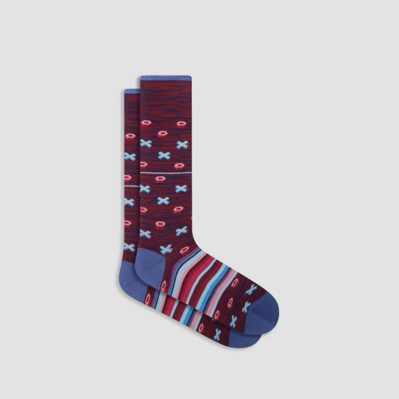 Geometric Mid-Calf Socks sold by Bugatchi