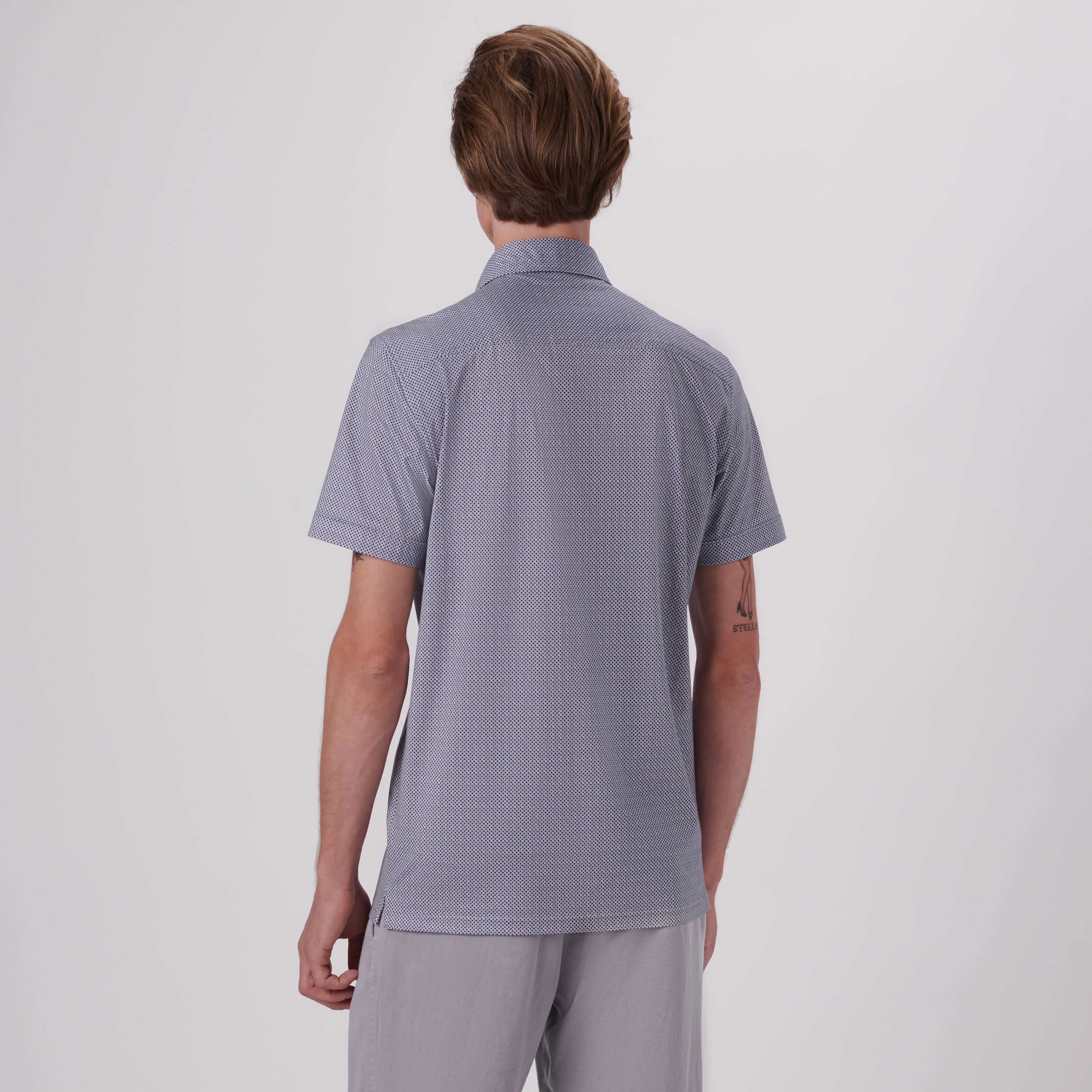 Milo Abstract Print OoohCotton Short Sleeve Shirt sold by Bugatchi product image thumbnail 4