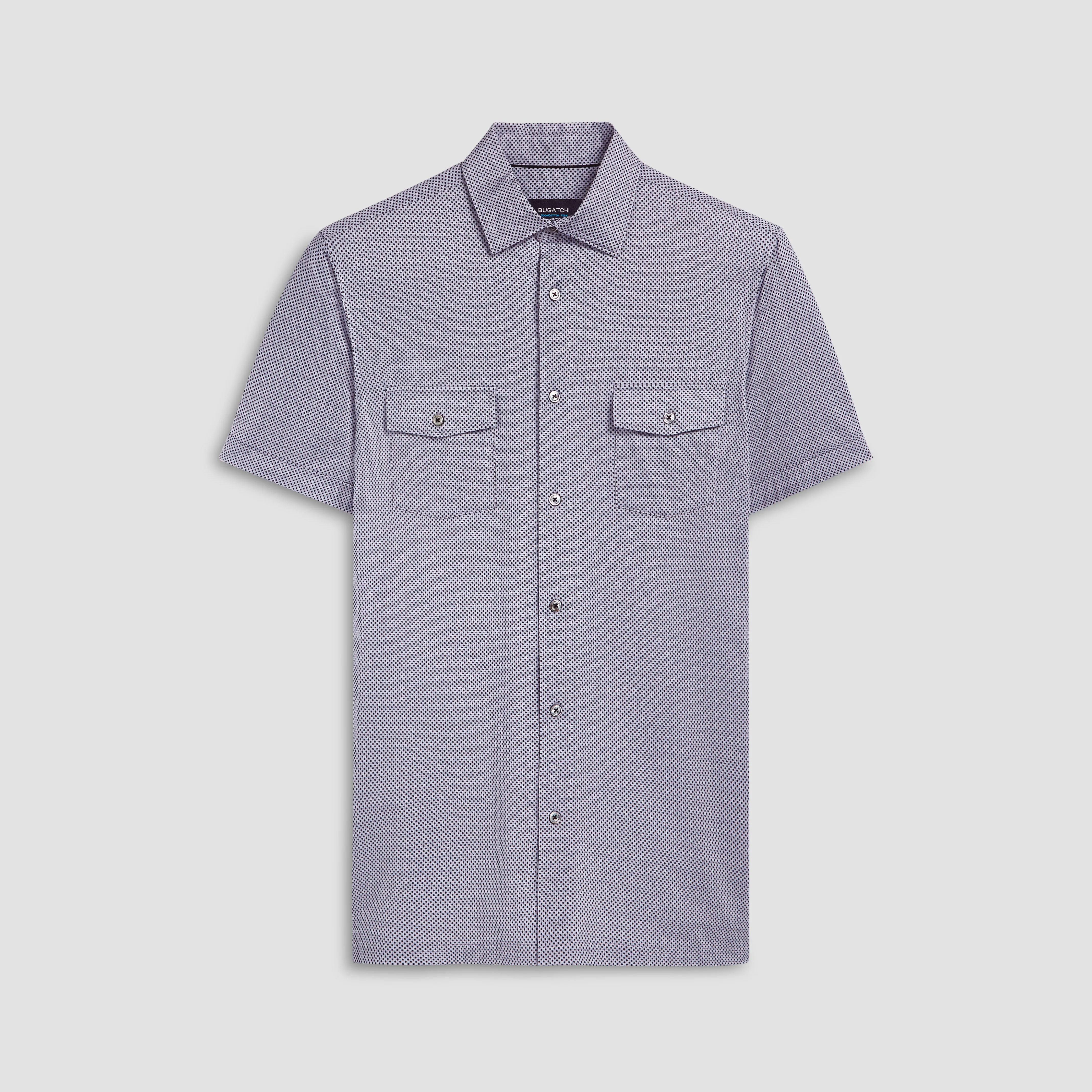 Milo Abstract Print OoohCotton Short Sleeve Shirt sold by Bugatchi