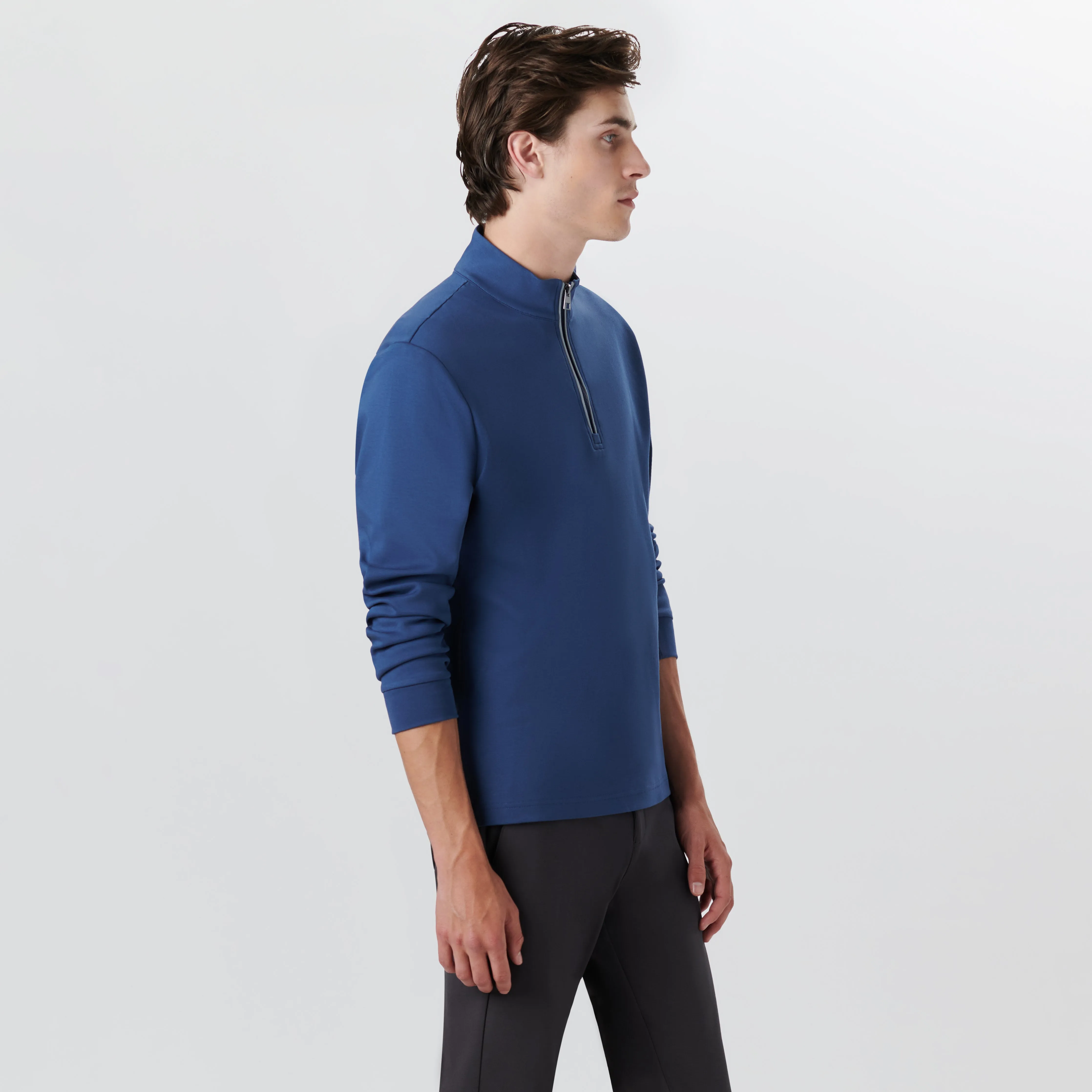 Long Sleeve Quarter Zip Pullover sold by Bugatchi product image thumbnail 3