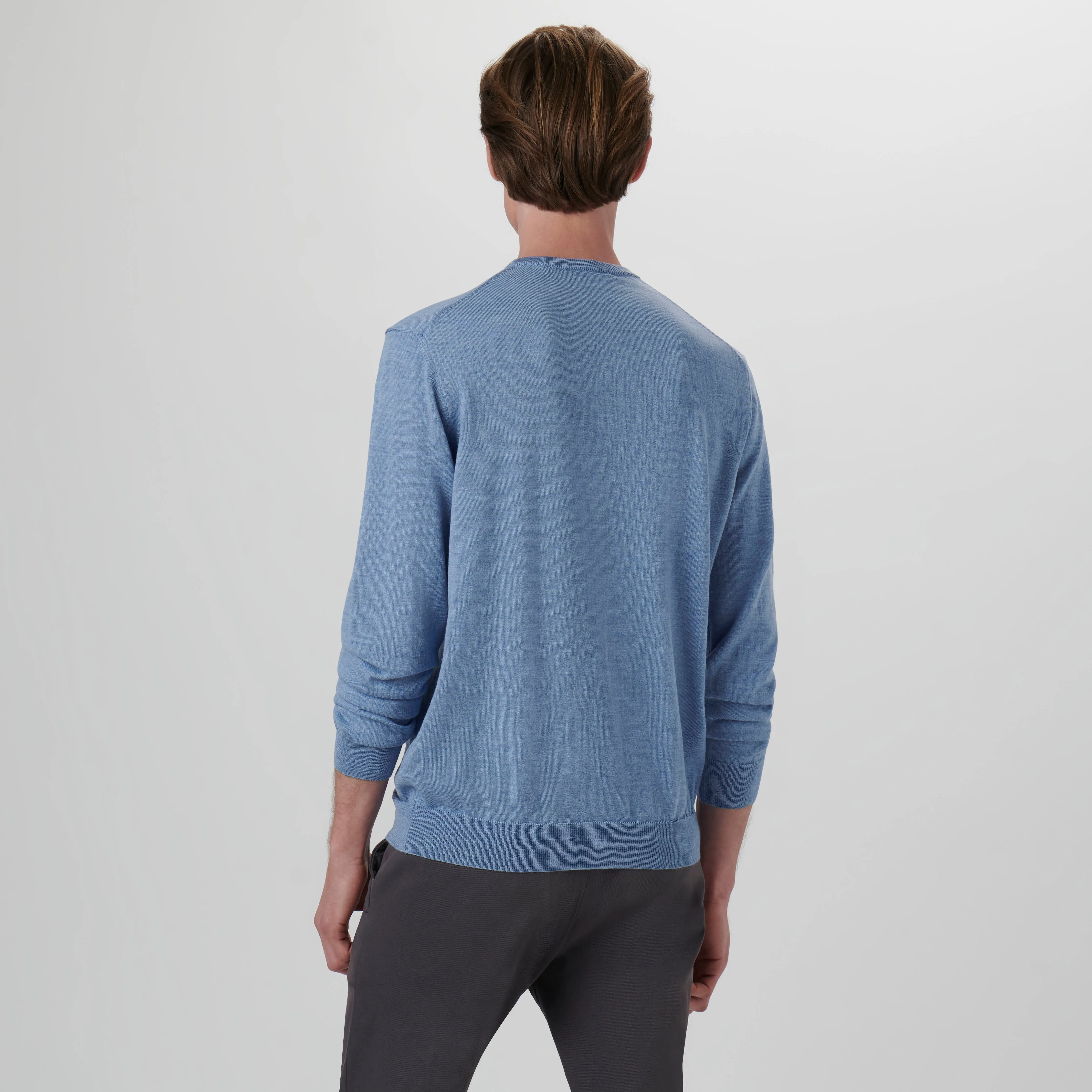 Super Merino Solid Crew Neck Sweater sold by Bugatchi product image thumbnail 4