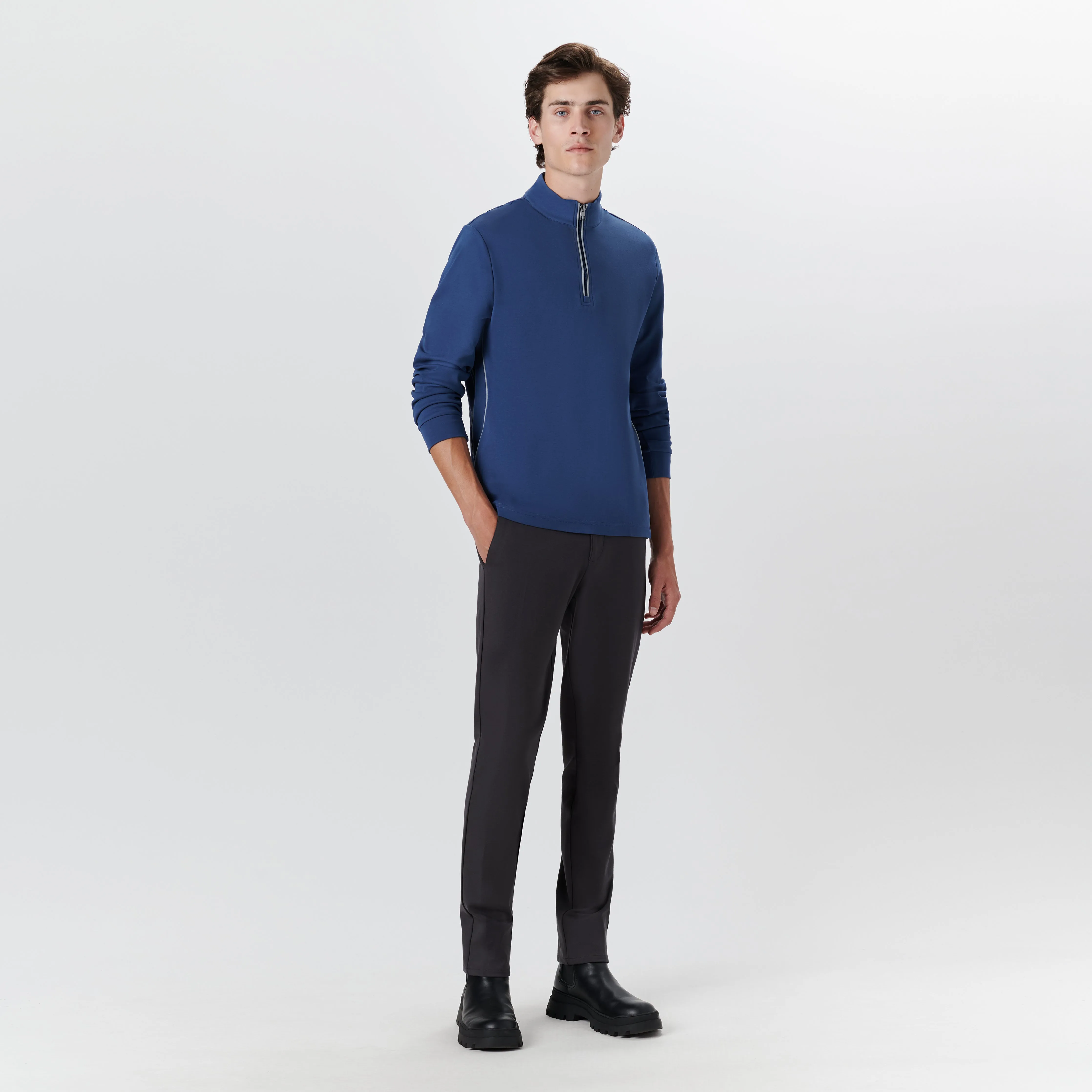 Long Sleeve Quarter Zip Pullover sold by Bugatchi product image thumbnail 5