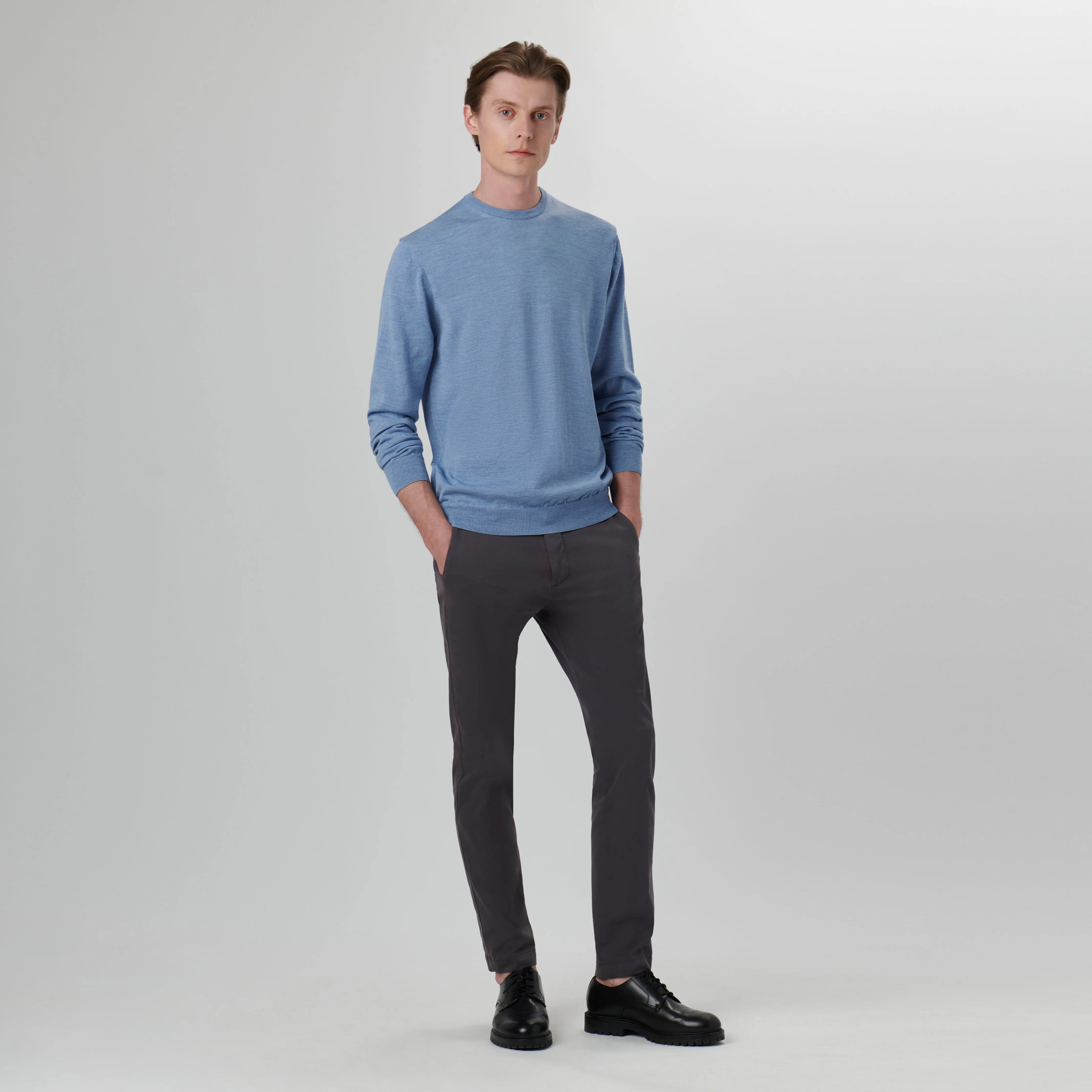 Super Merino Solid Crew Neck Sweater sold by Bugatchi product image thumbnail 5