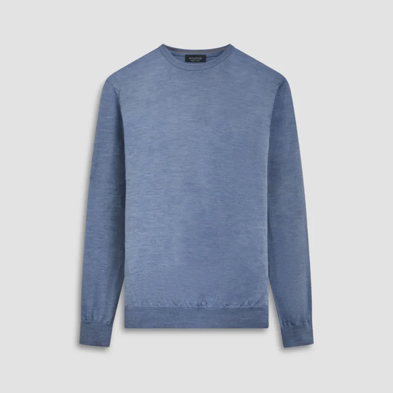 Super Merino Solid Crew Neck Sweater sold by Bugatchi