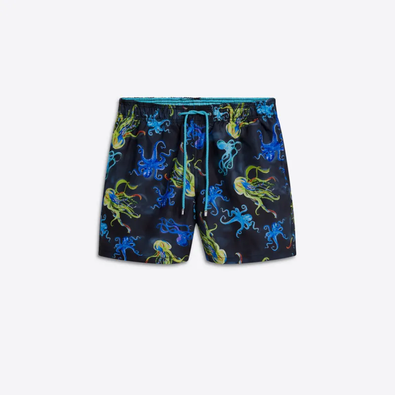 DELANO Octopus Print Swim Trunks sold by Bugatchi