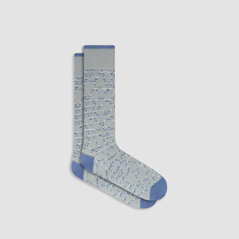 Abstract Mid-Calf Socks sold by Bugatchi