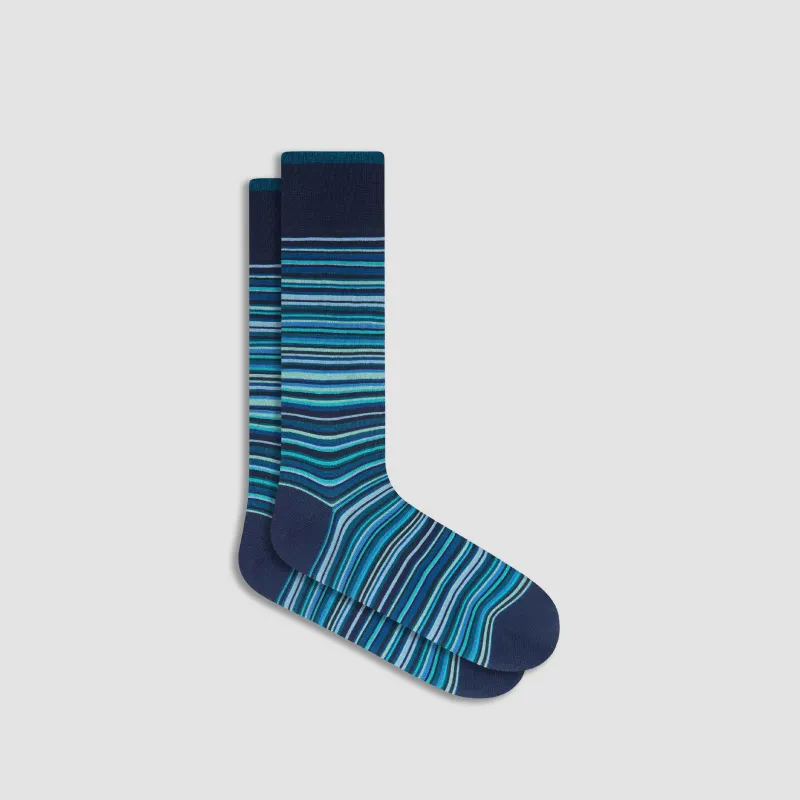Striped Mid-Calf Socks made by Bugatchi