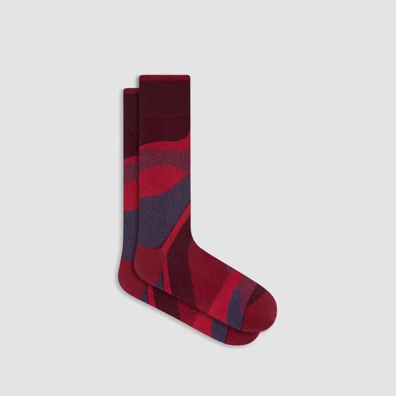 Abstract Mid-Calf Socks sold by Bugatchi