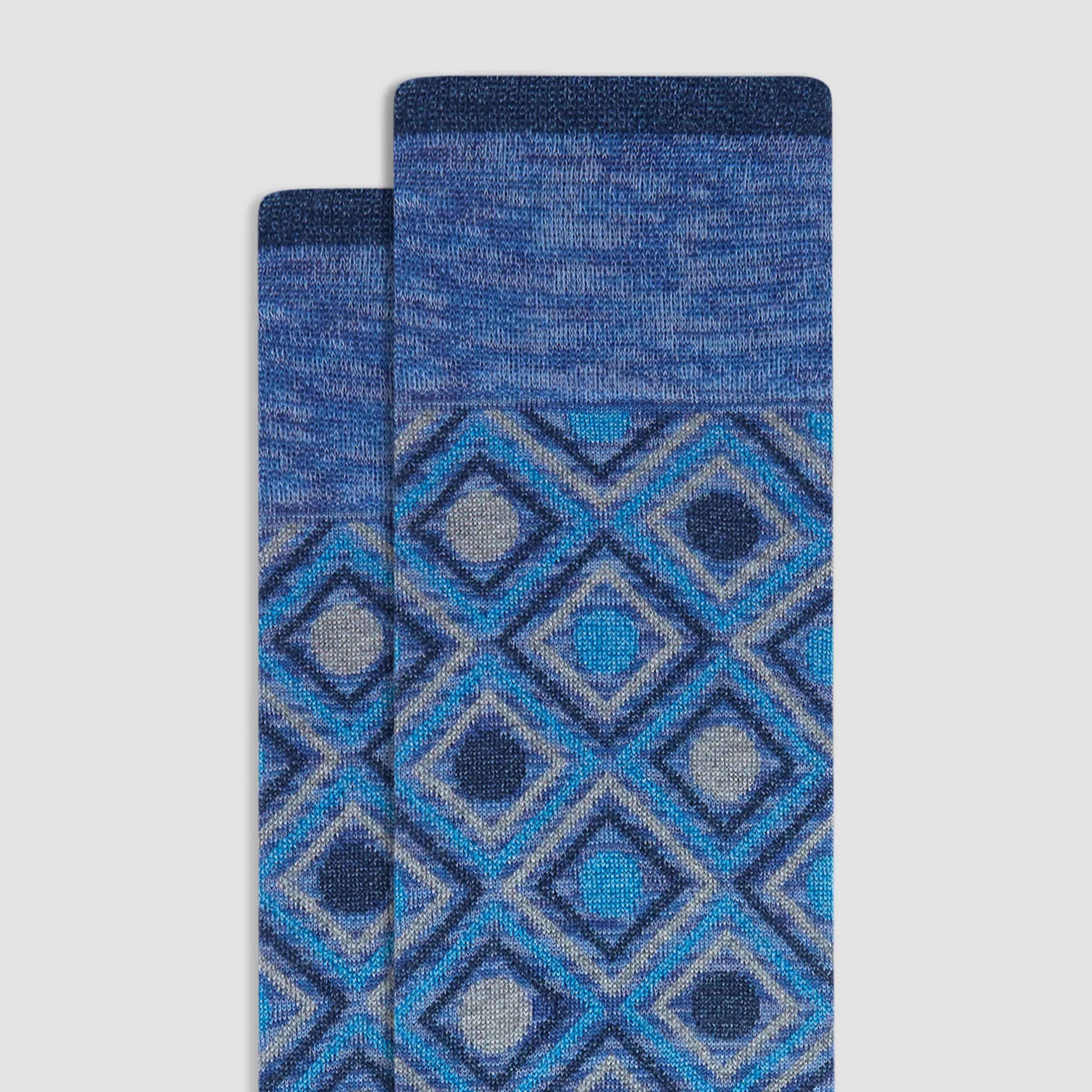Geometric Mid-Calf Socks sold by Bugatchi product image thumbnail 2