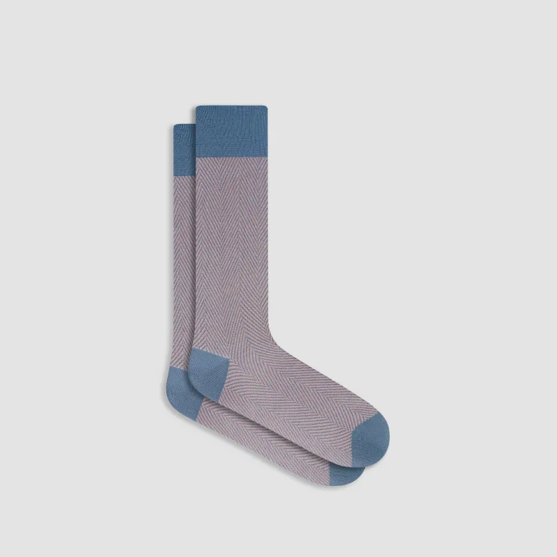 Herringbone Mid-Calf Socks sold by Bugatchi