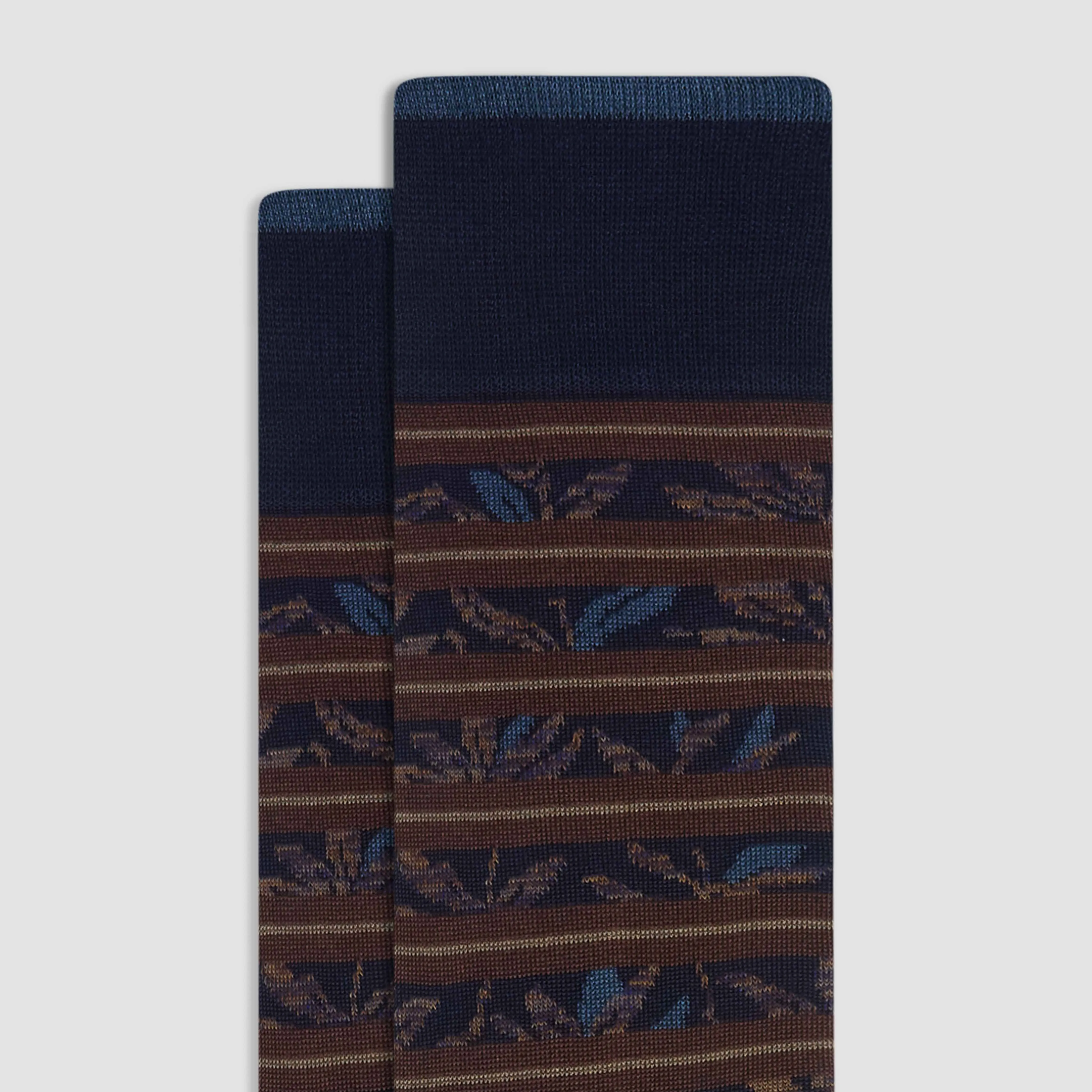 Floral Striped Mi-Calf Socks sold by Bugatchi product image thumbnail 2