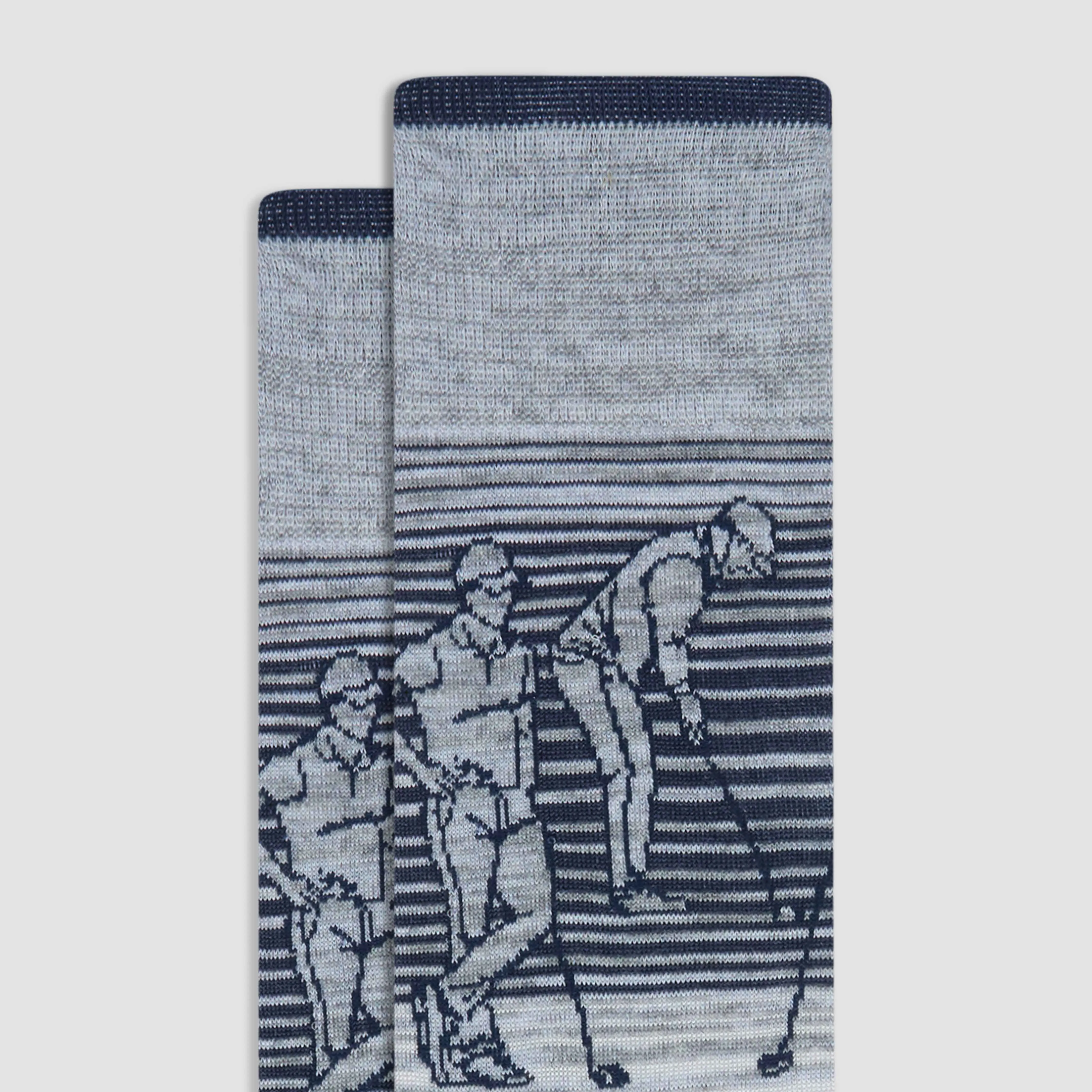 Golfer Striped Mid-Calf Socks sold by Bugatchi product image thumbnail 2