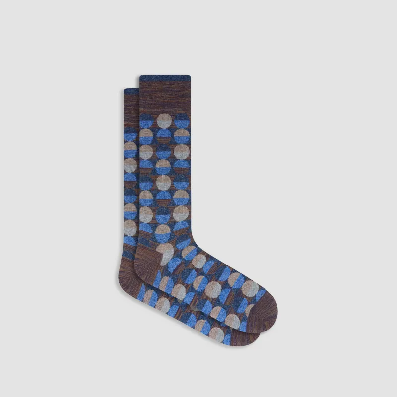 Geometric Mid-Calf Socks sold by Bugatchi