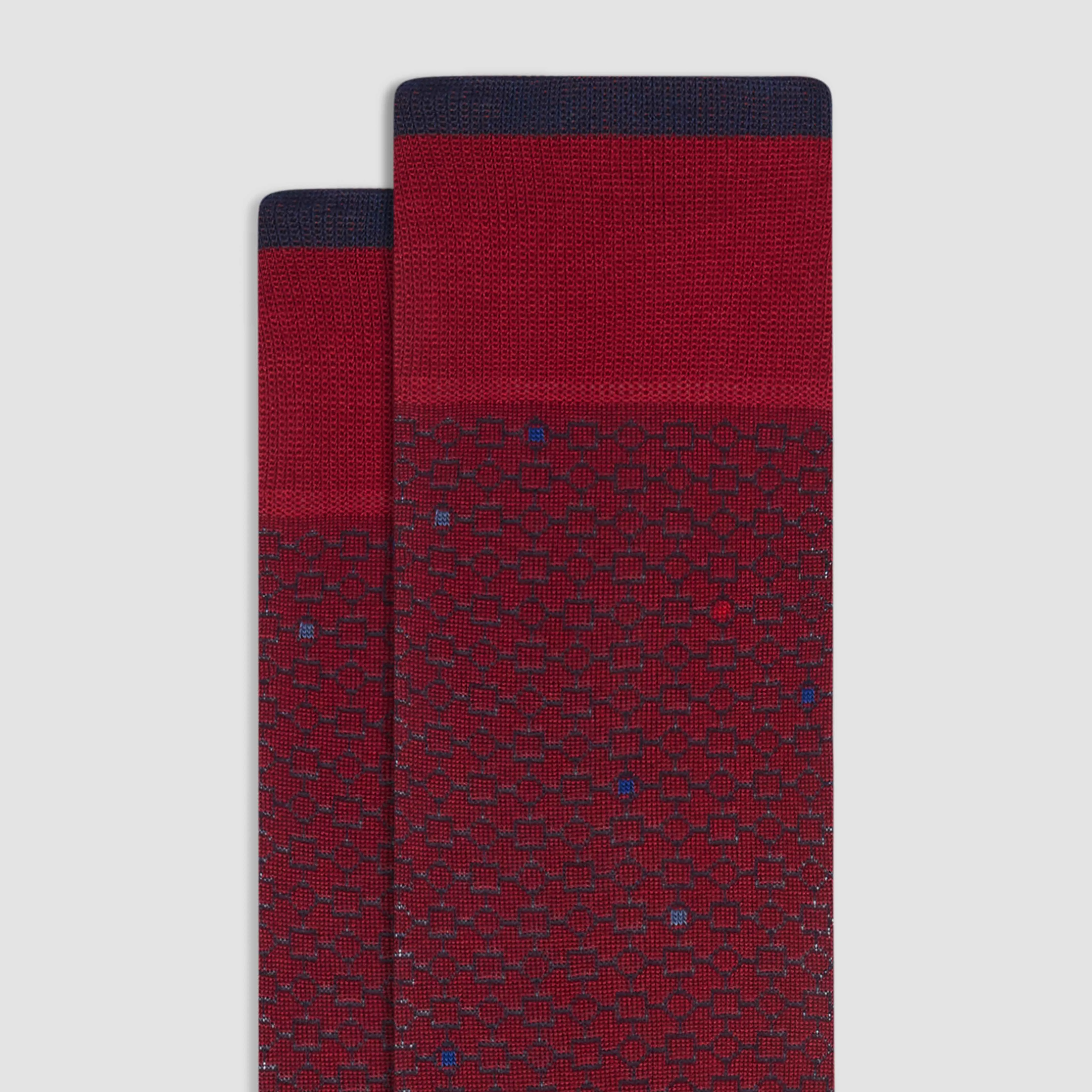 Geometric Mid-Calf Socks sold by Bugatchi product image thumbnail 2