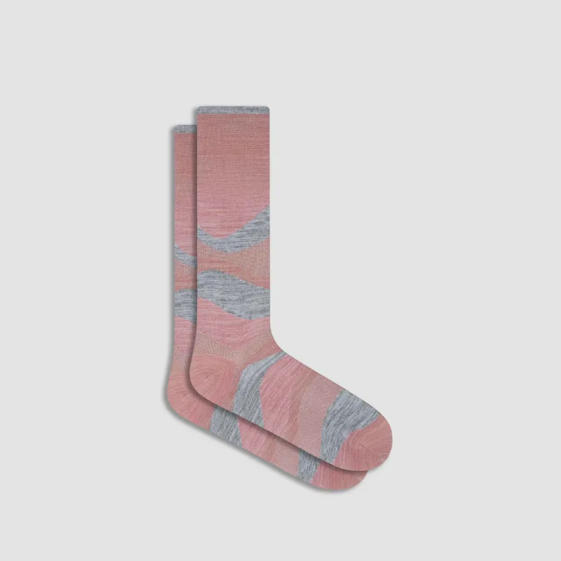 Abstract Wave Mid-Calf Socks sold by Bugatchi