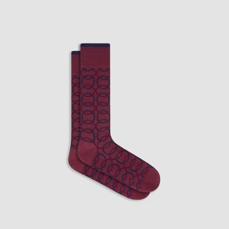 Geometric Mid-Calf Socks sold by Bugatchi
